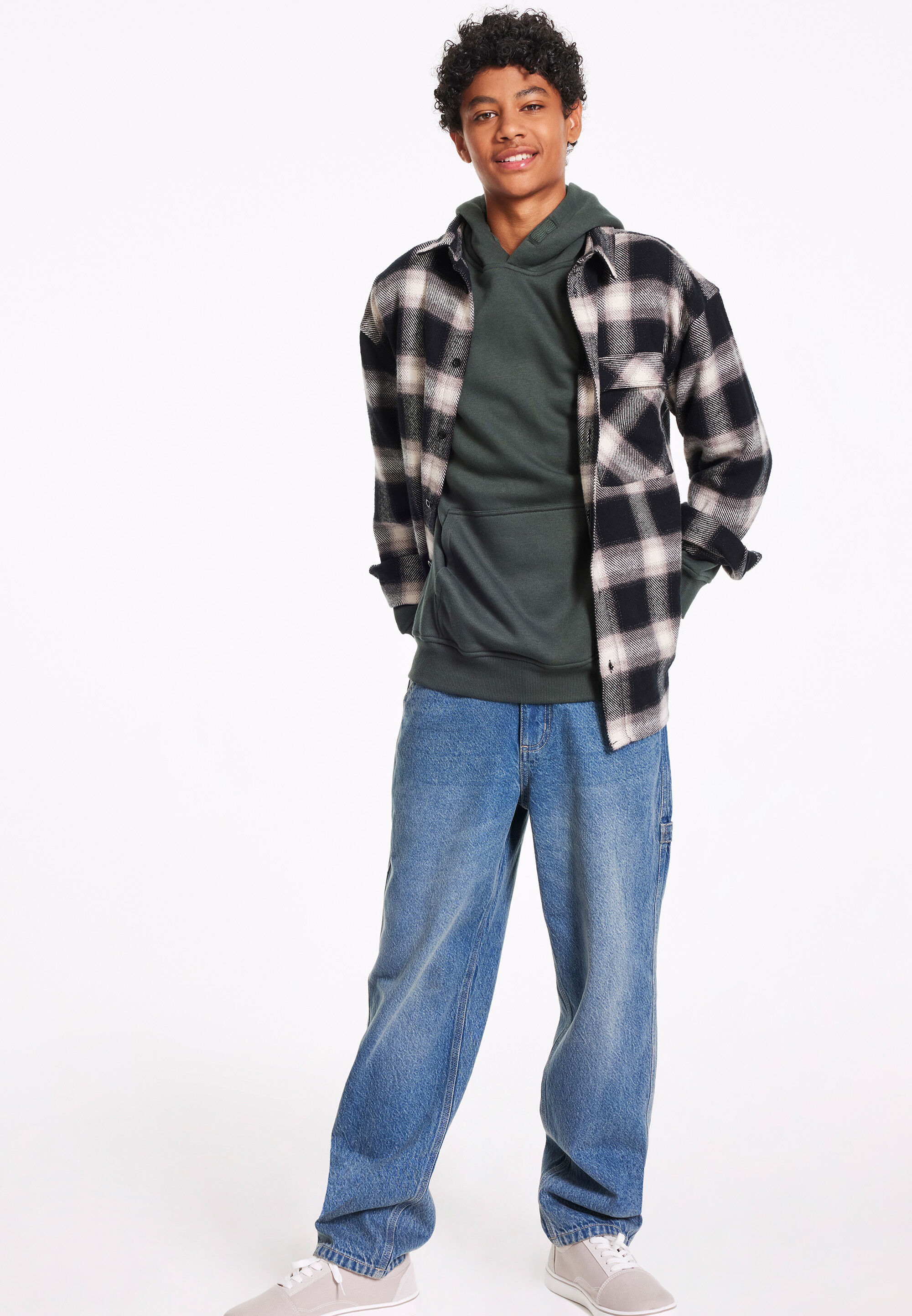 Older Boy Blue Denim Carpenter Jeans