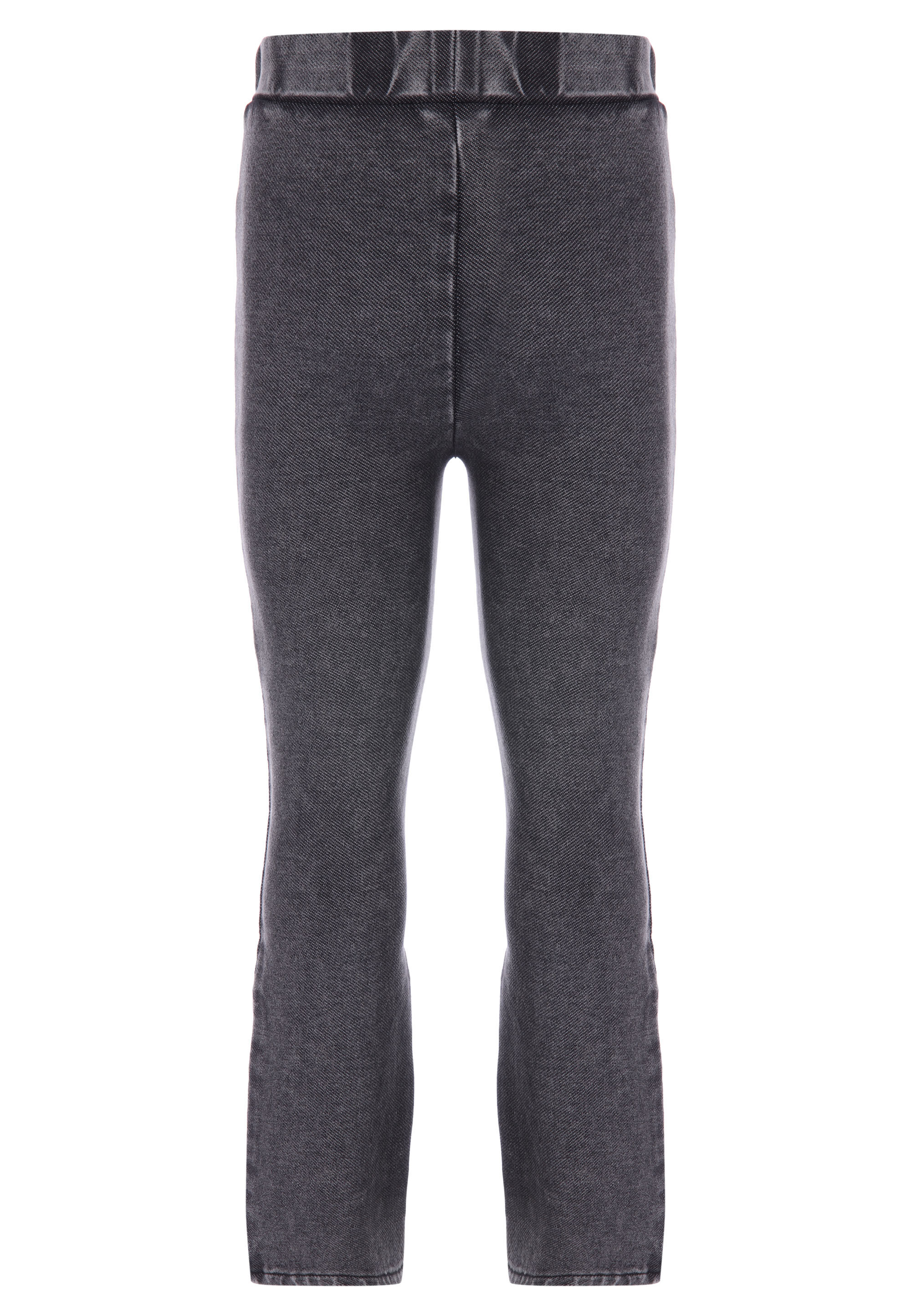 Younger Girls Grey Plain Bootcut Jeggings