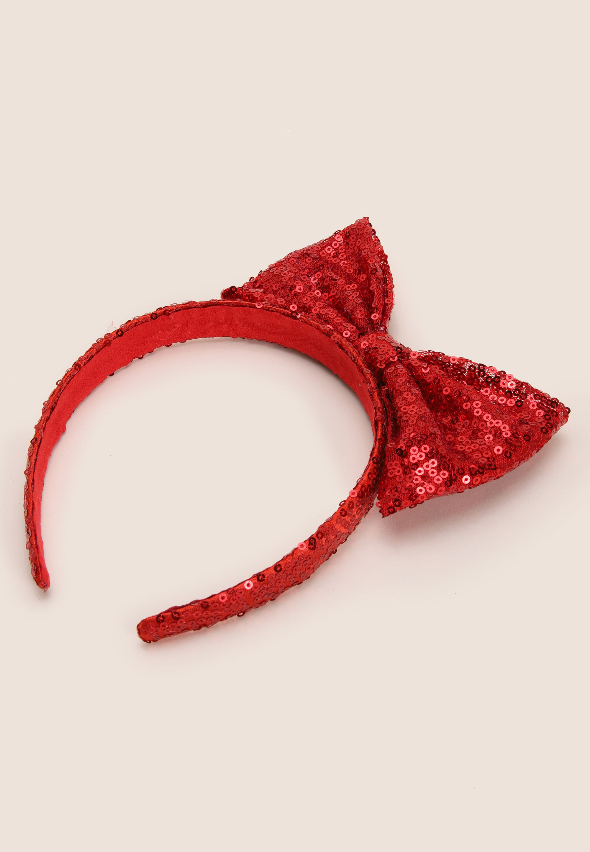Womens Red Christmas Sequin Headband