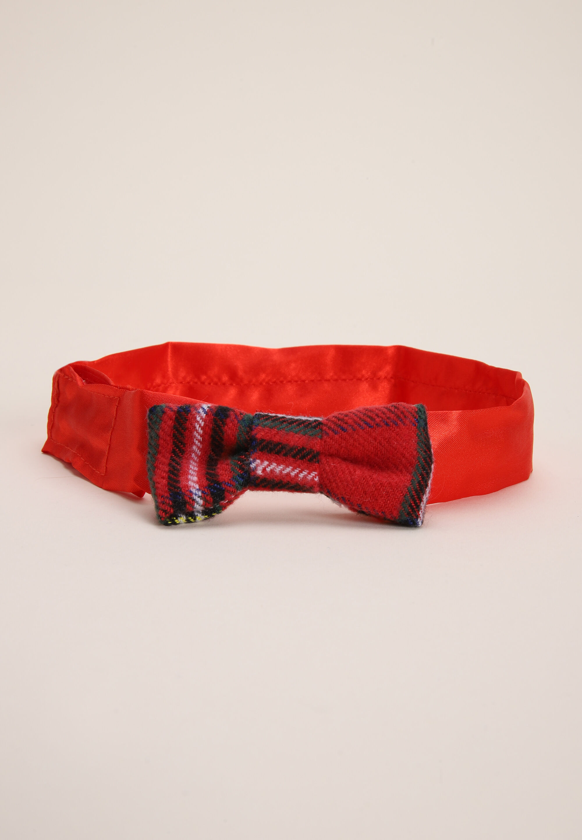 Dogs Red Tartan Christmas Bow Tie