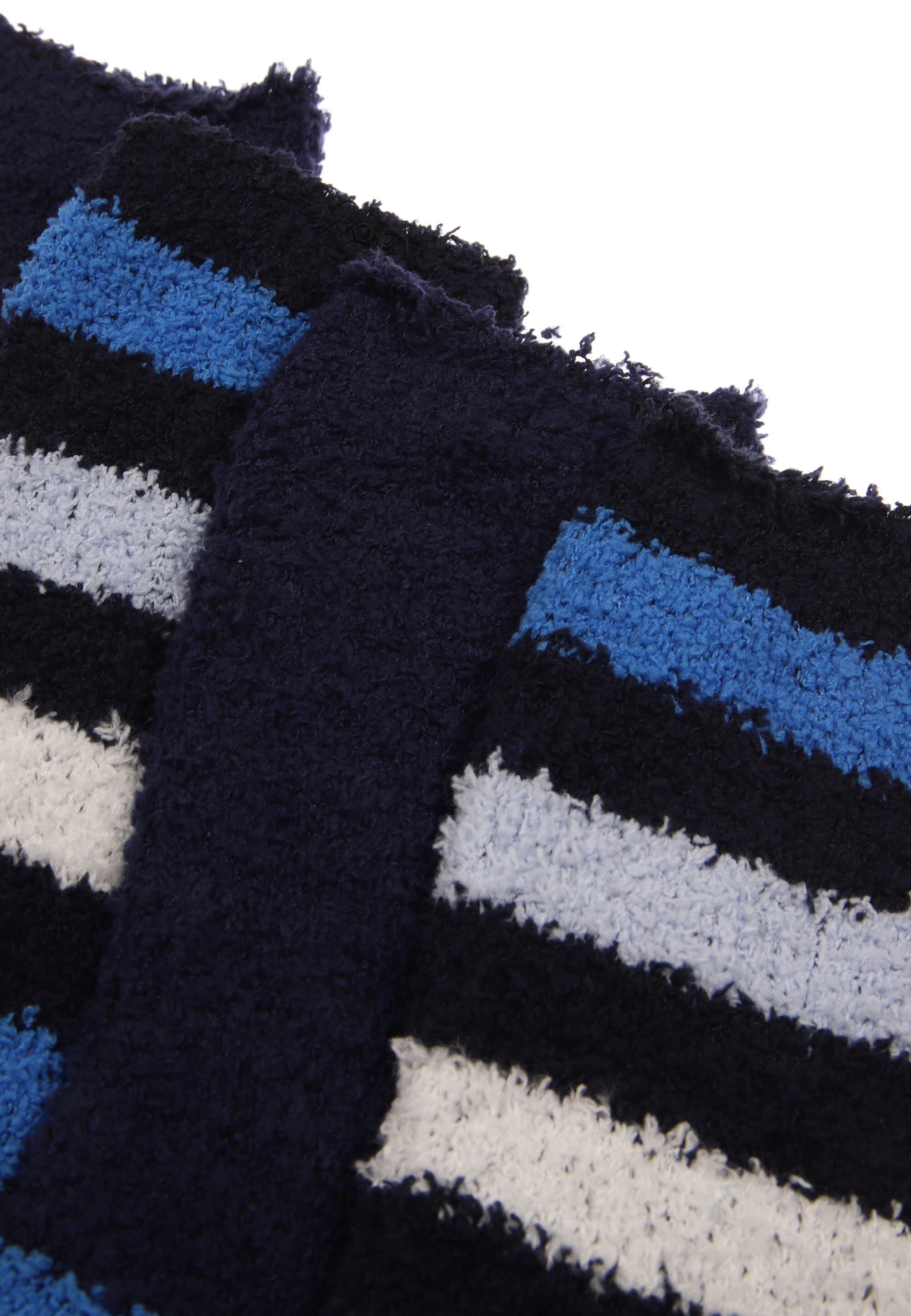 Boys 2pk Navy Stripe Marshmallow Socks