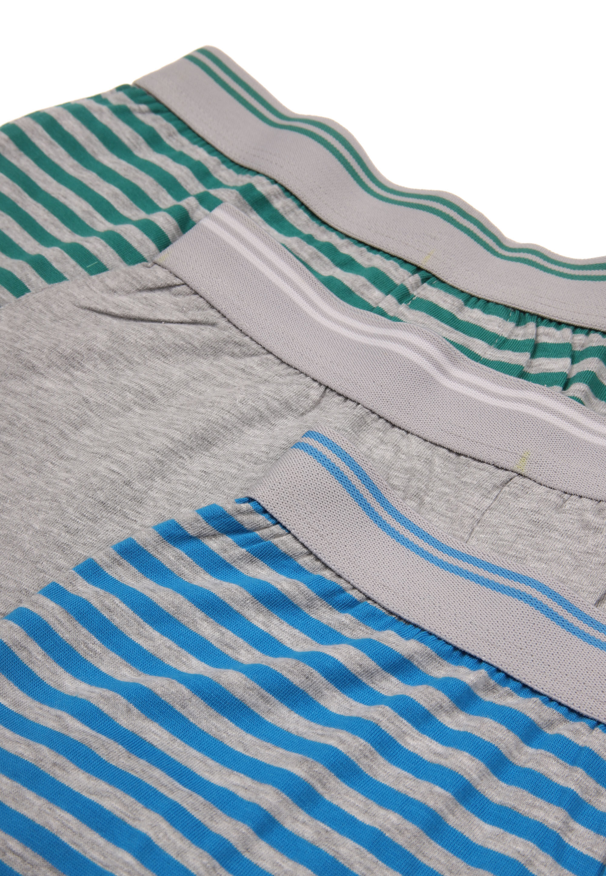 Older Boys 3pk Grey Stripe Loose Fit Boxers