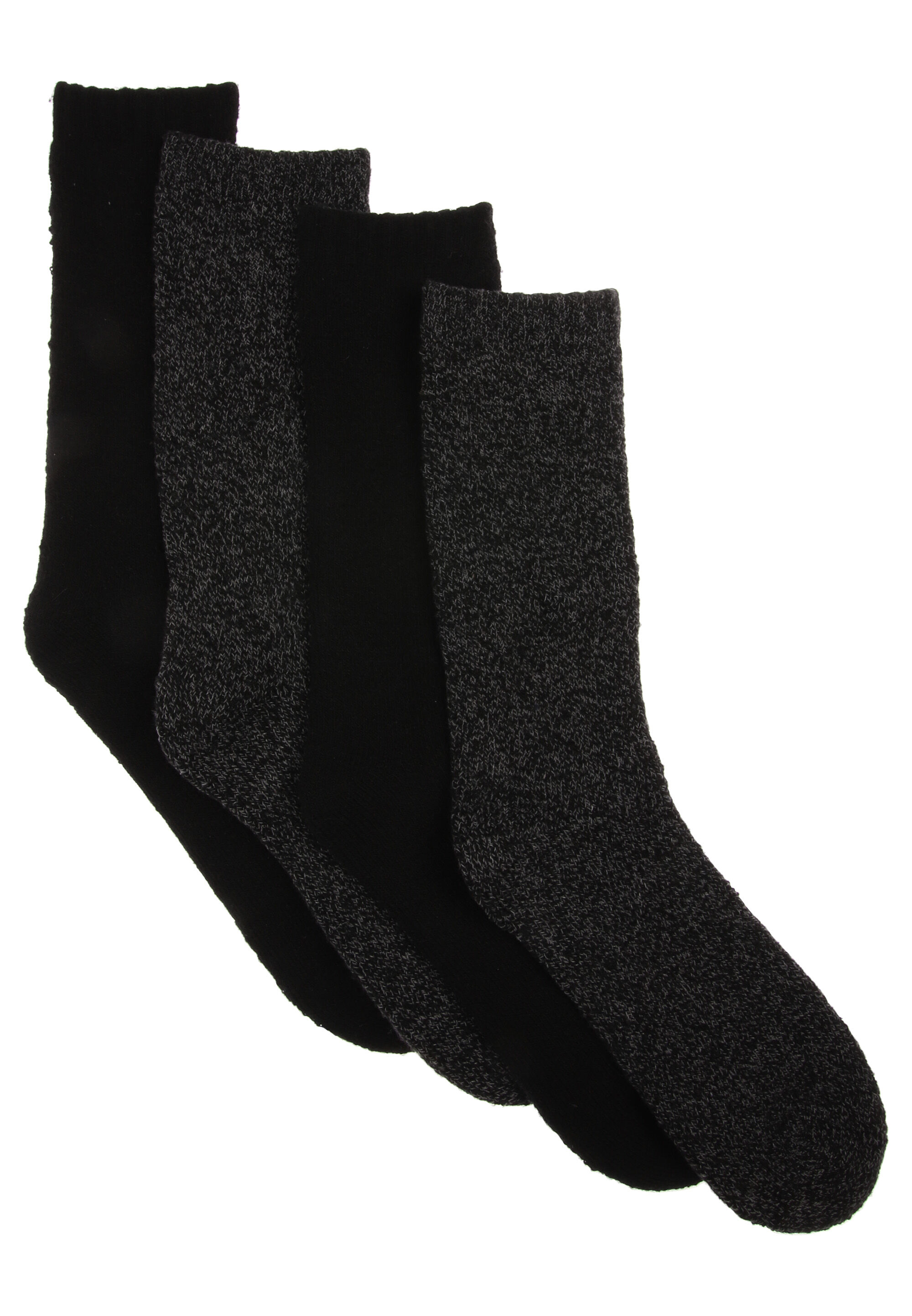 Mens 2 Pack Black Plain Thermal Ankle Socks