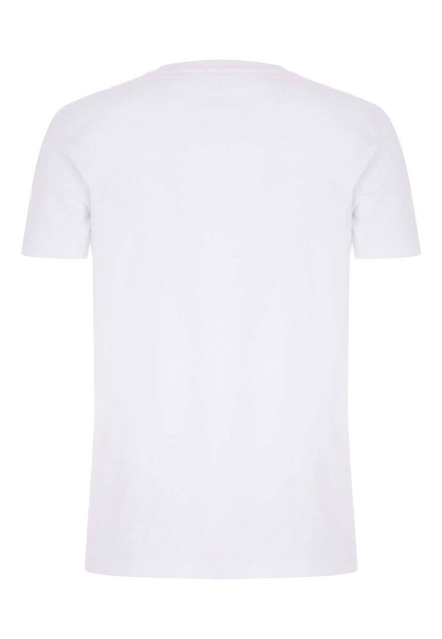 Mens White V-Neck T-Shirt