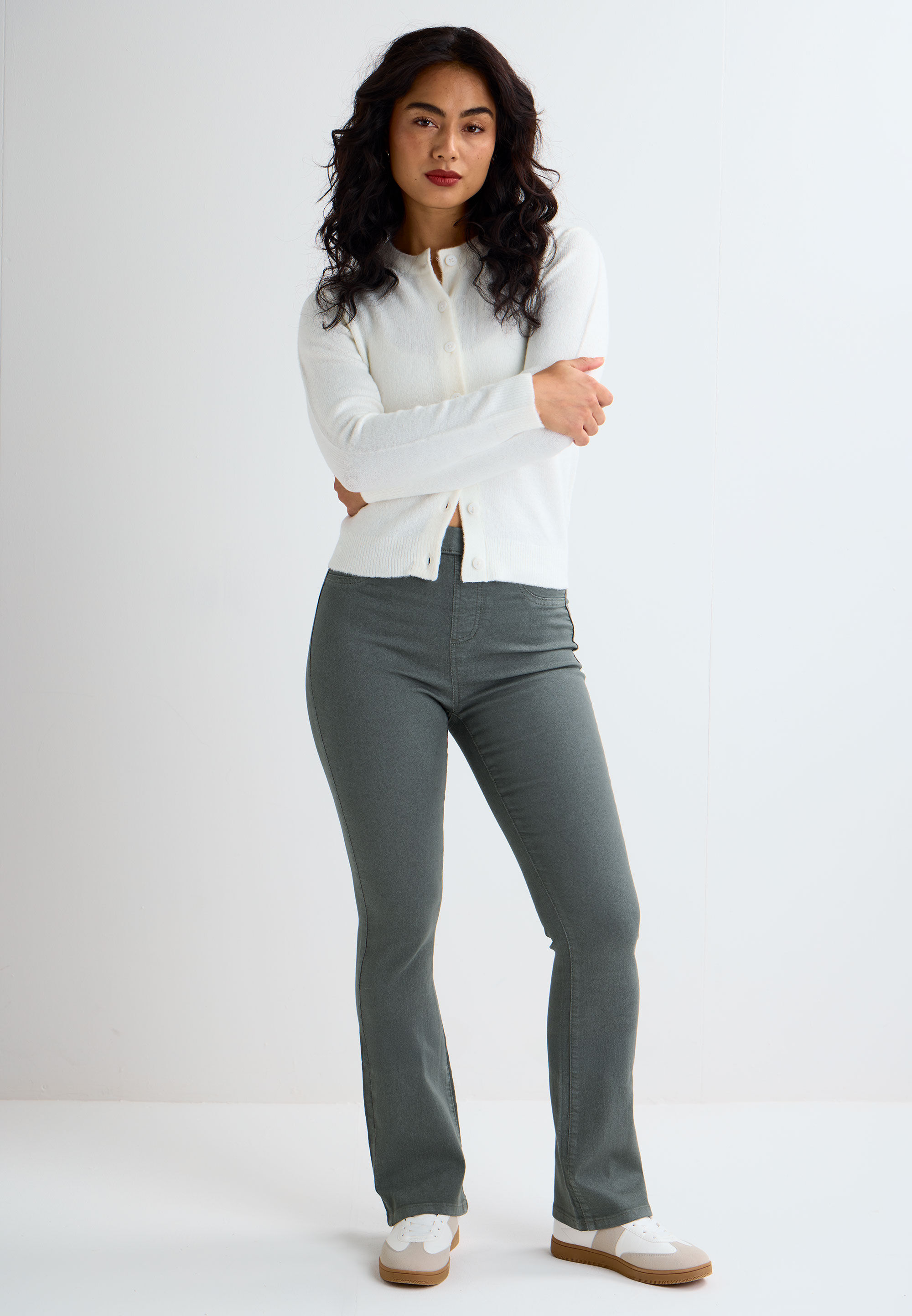 Womens Khaki Kate Bootcut Jeggings