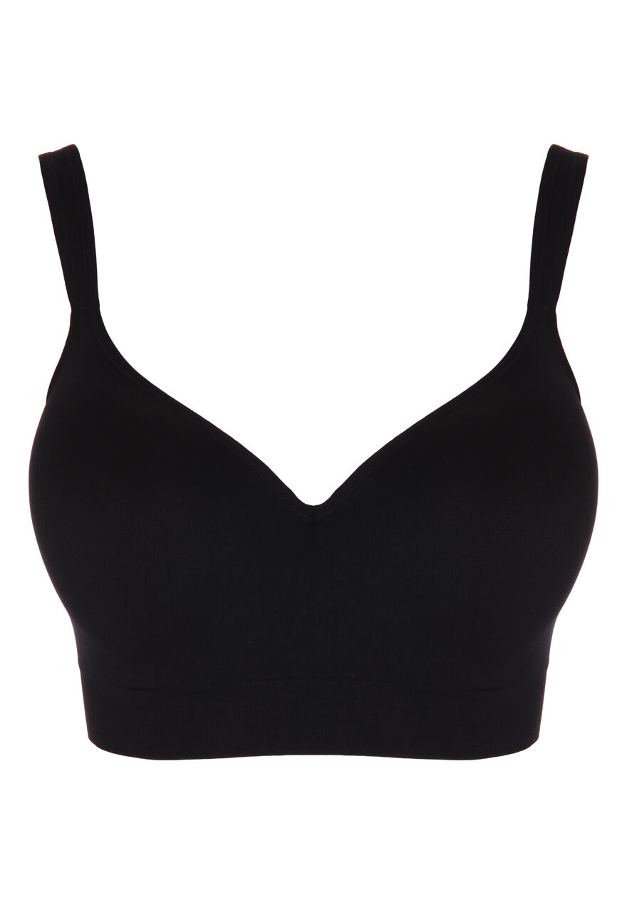 Womens Black DD+ Non Wired Bra