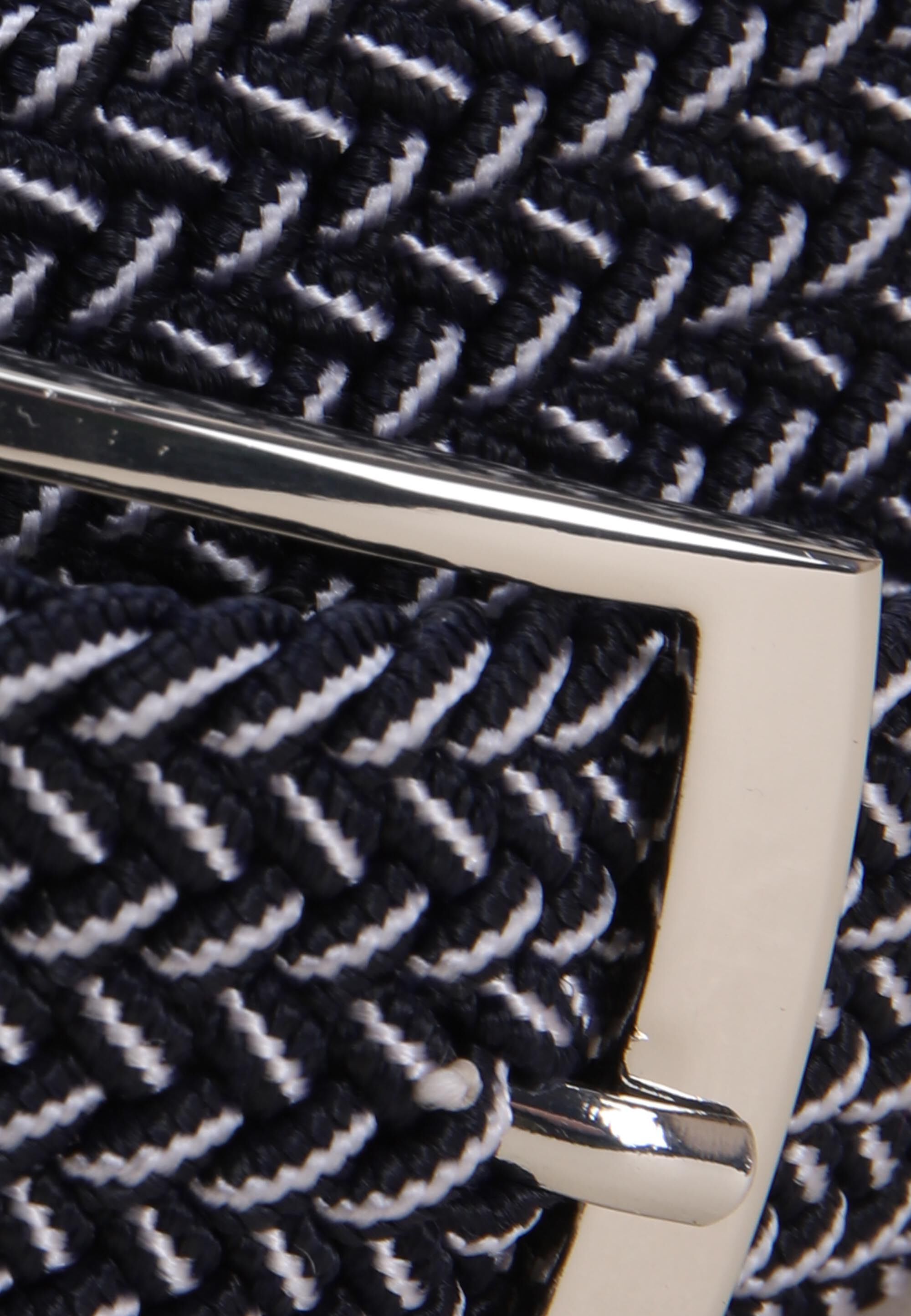 Mens Navy Textured Stretch Chino Belt
