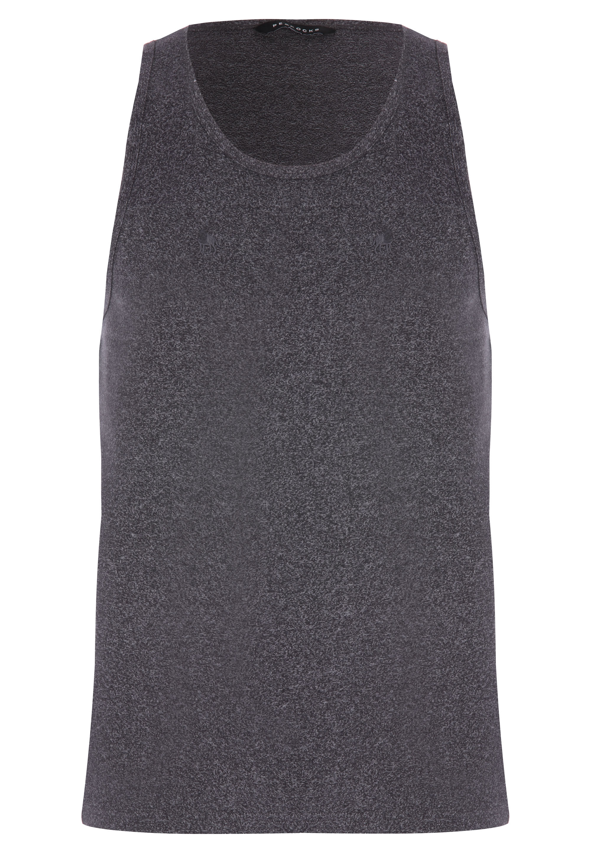 Mens Grey Cotton Textured Vest Top