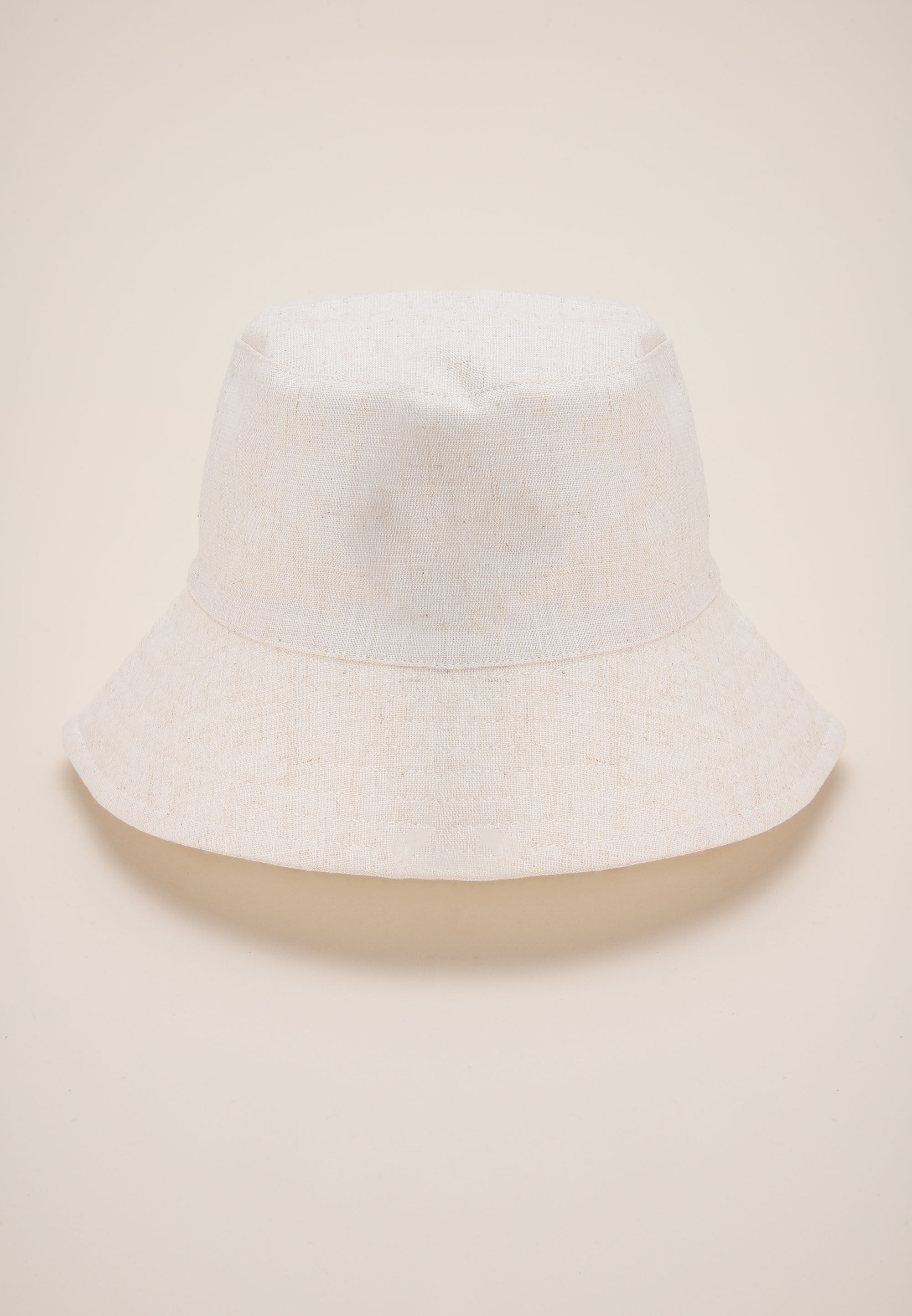 Womens Natural Linen Bucket Hat
