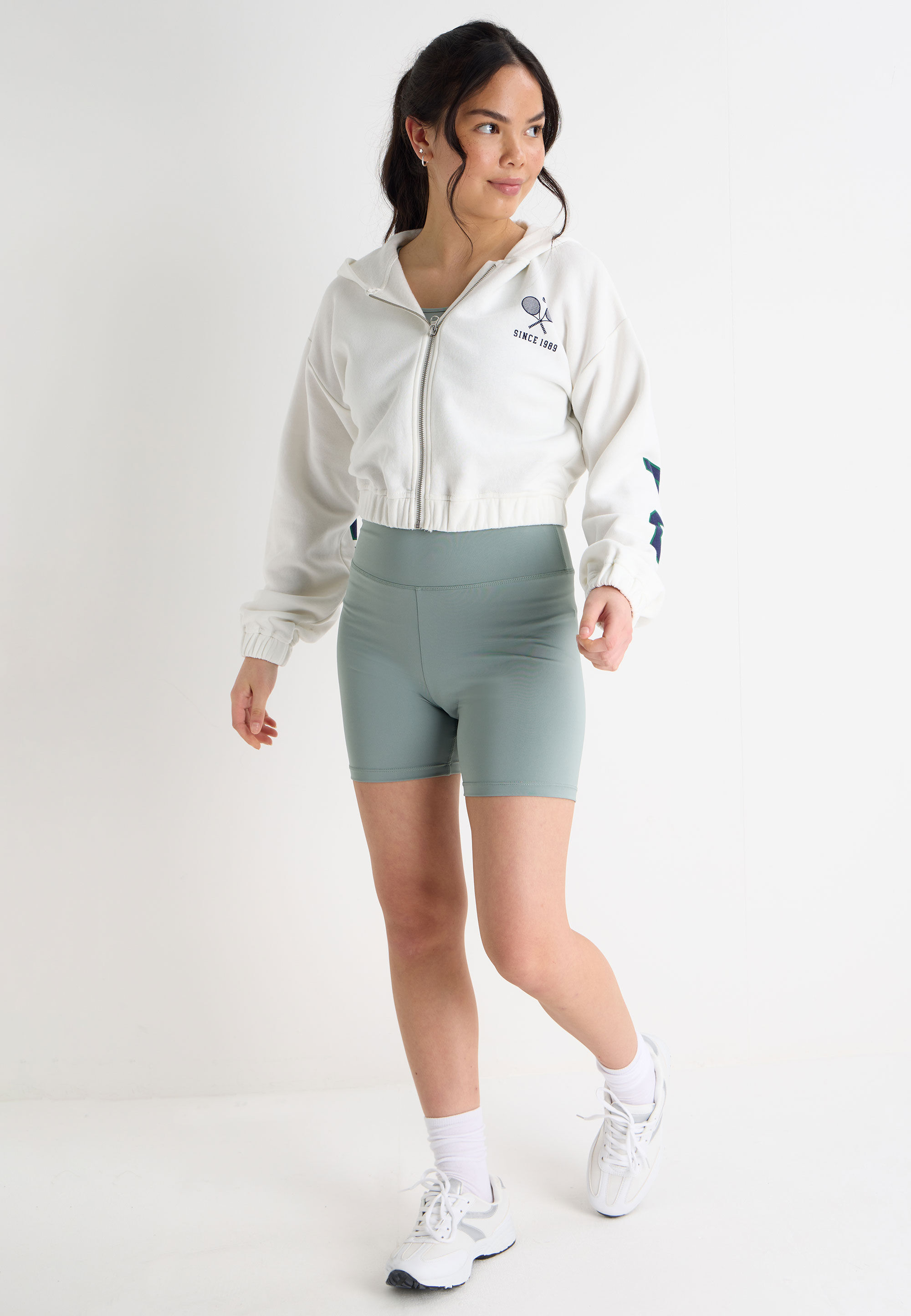 Older Girls Sage Plain Active Cycling Shorts