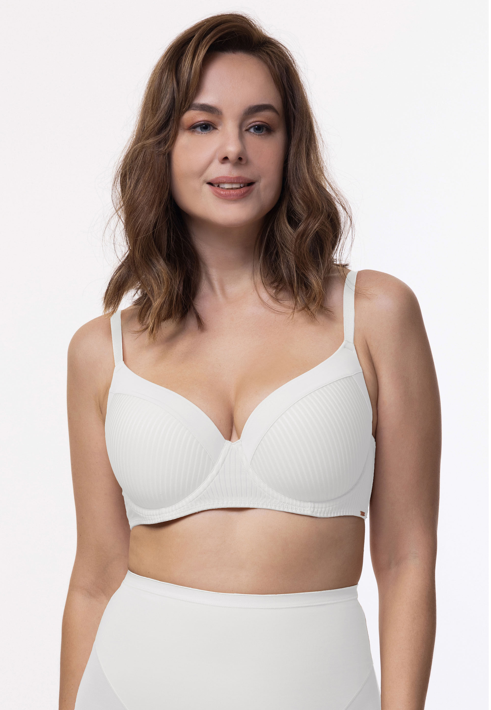 Dorina Womens White DD Stripe T-Shirt Bra