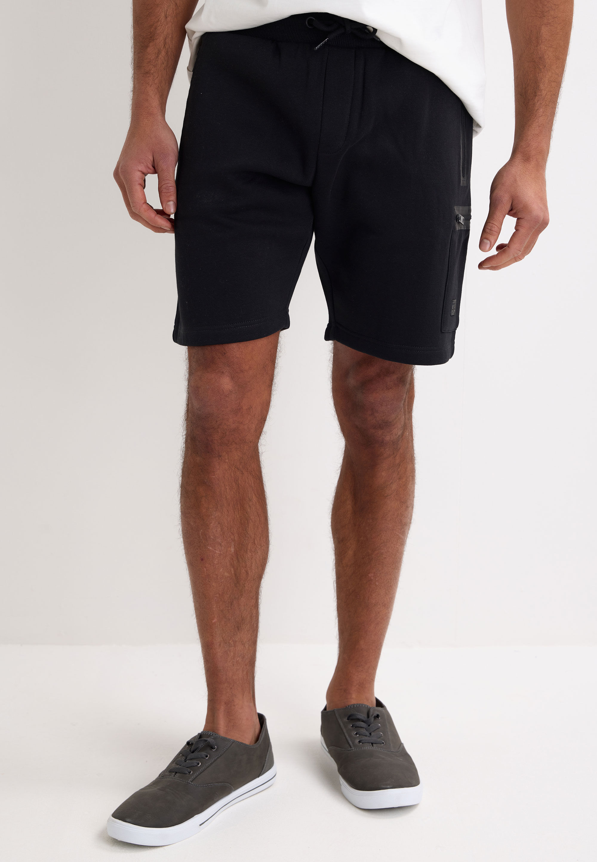 Mens Black Sport Sweat Shorts