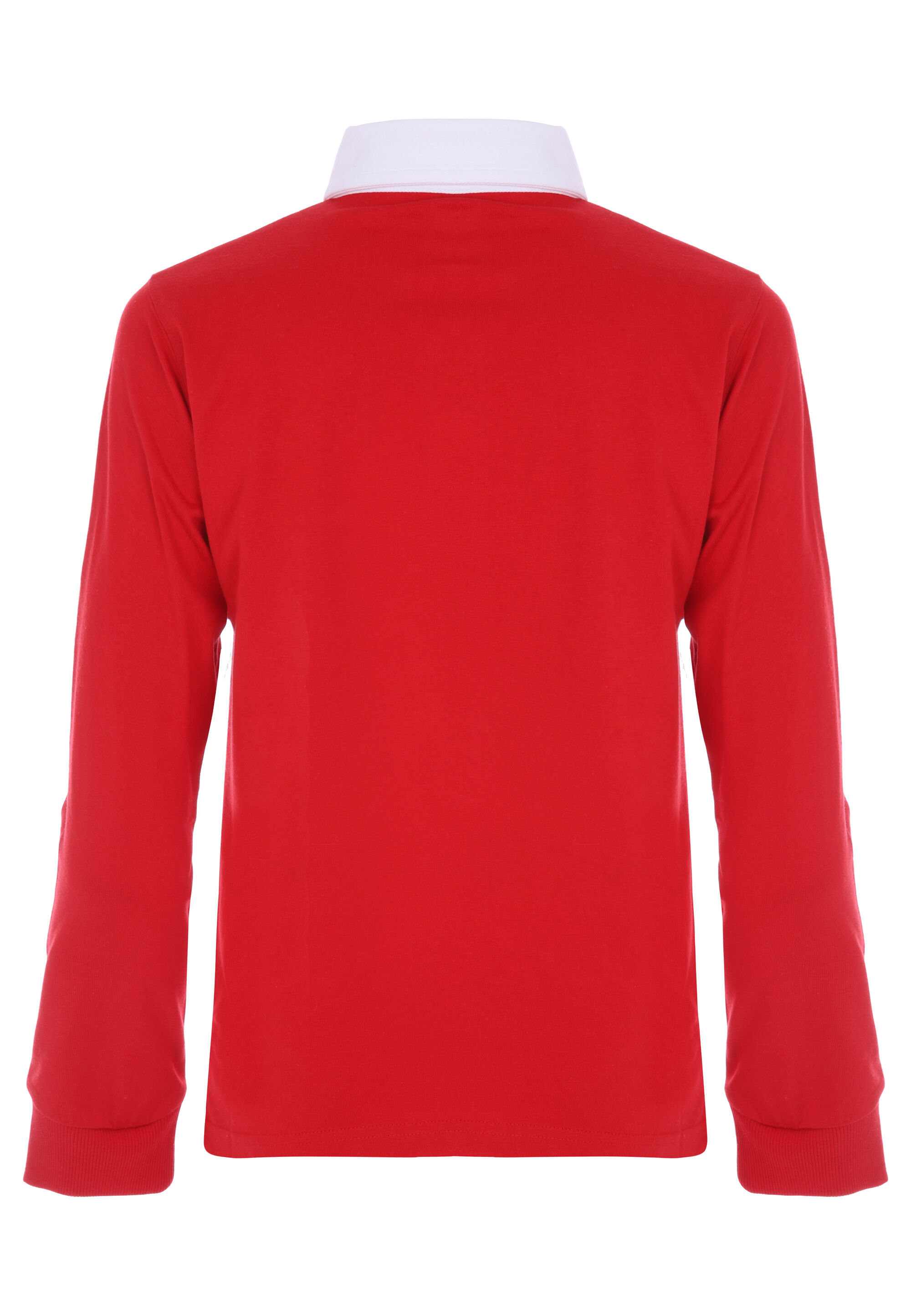 Older Kids Red Long Sleeves Wales Polo Shirt