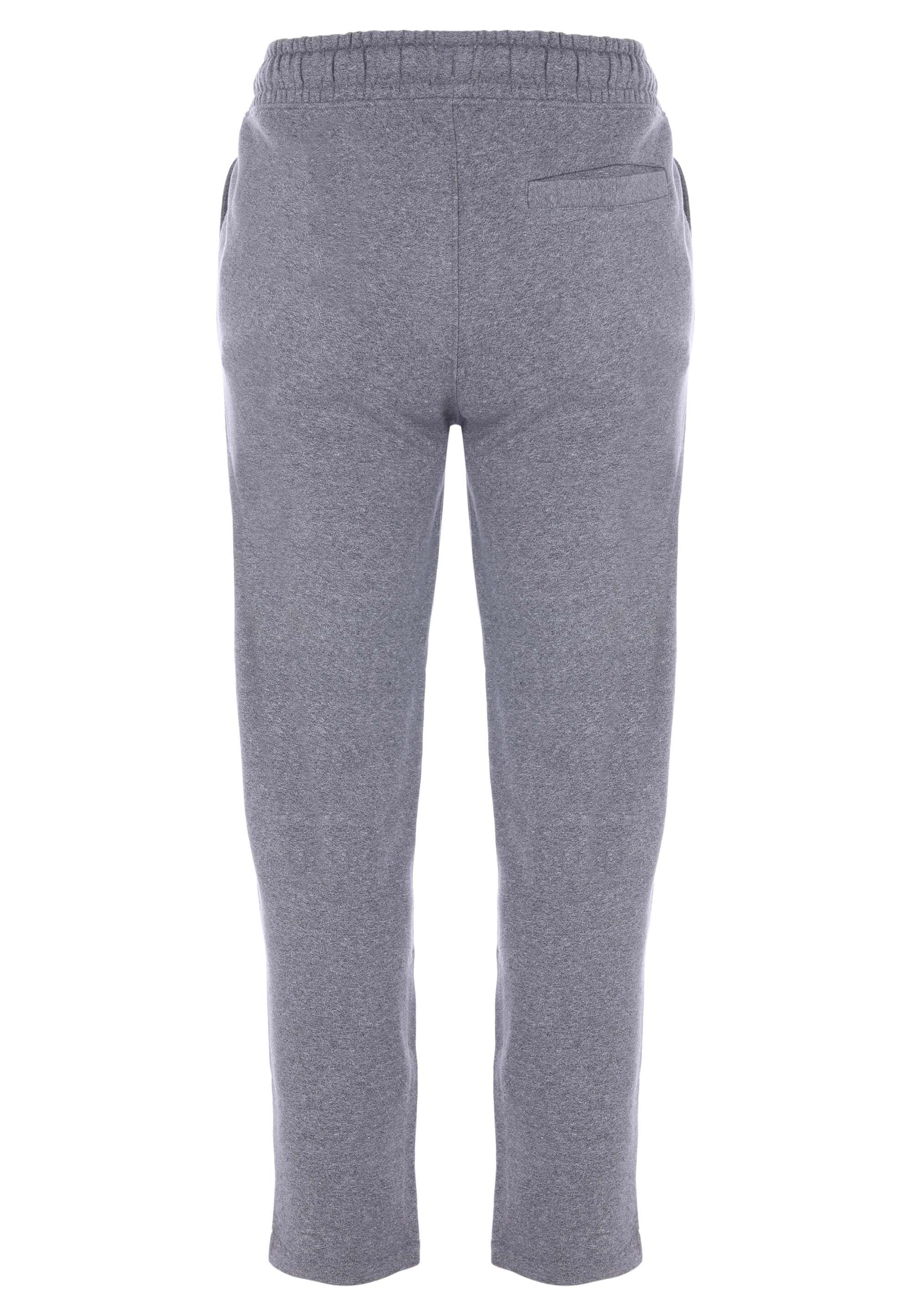 Mens Grey Plain Straight Leg Joggers