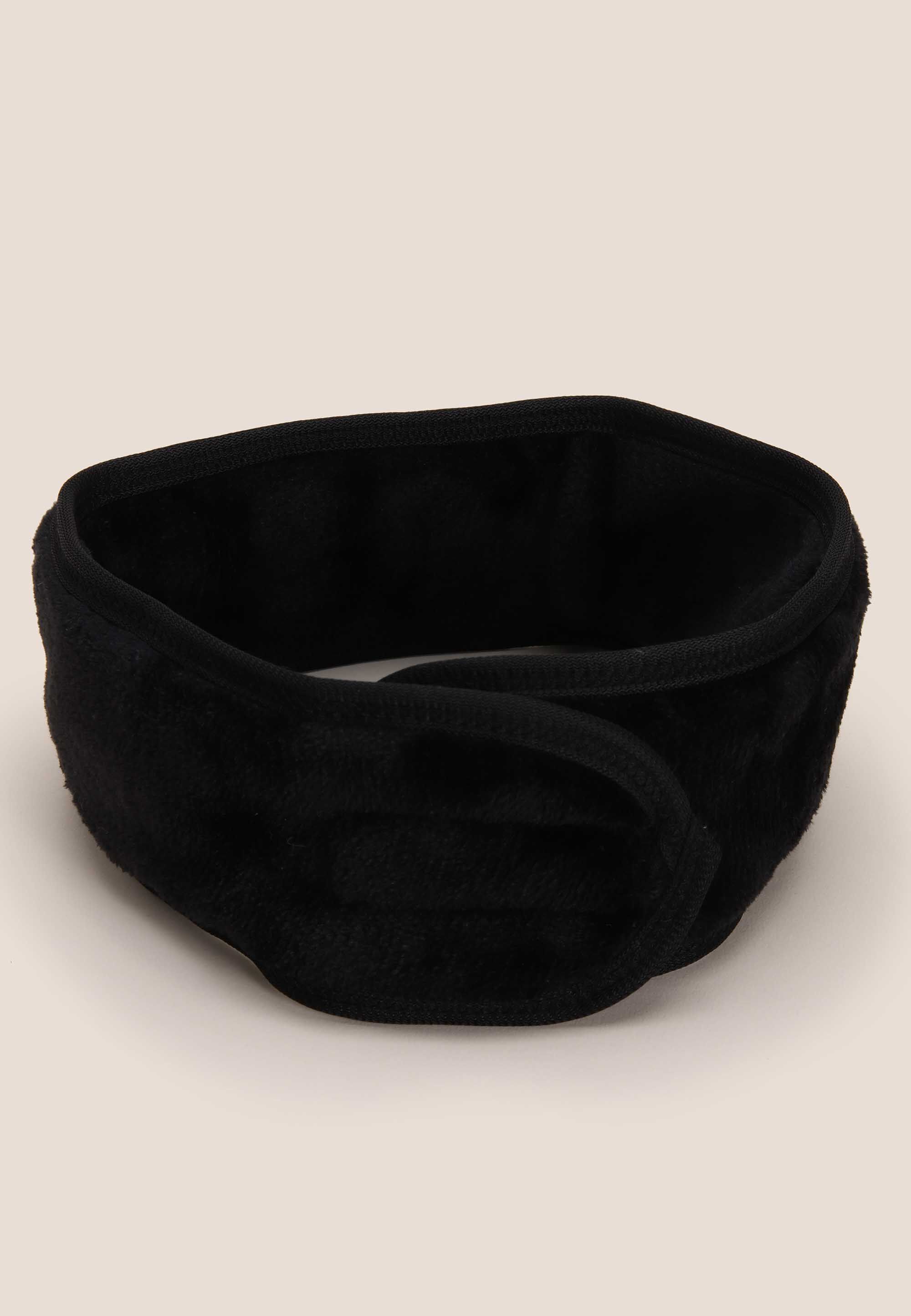 Womens Black Fleece Beauty Headband