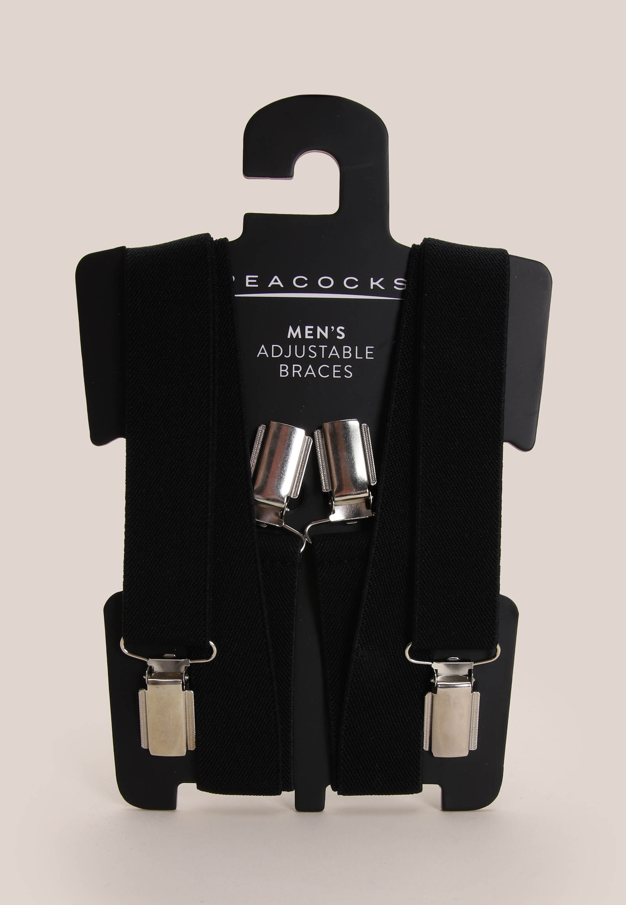 Mens Black Adjustable Braces