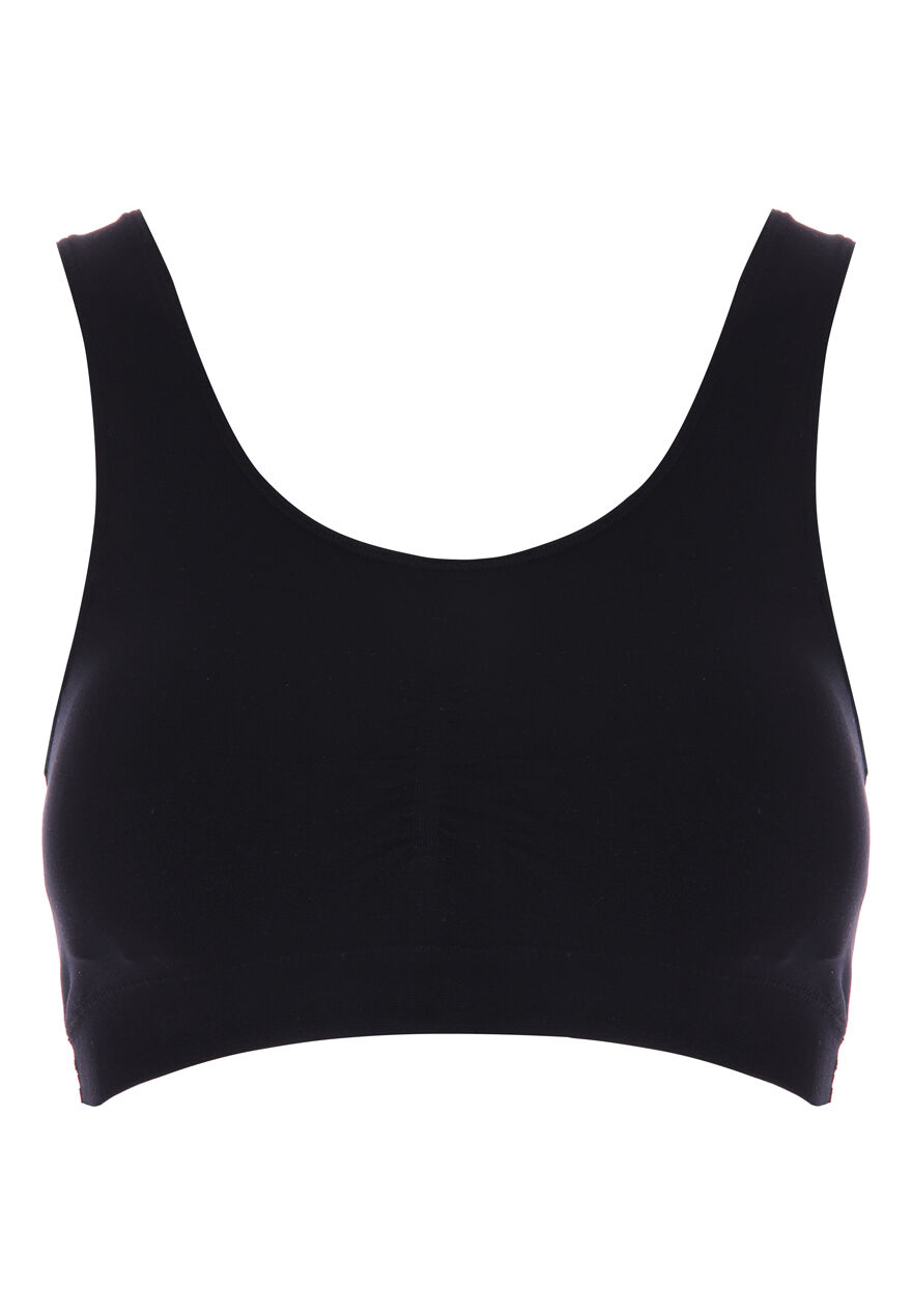 Womens Black Lace Back Crop Top