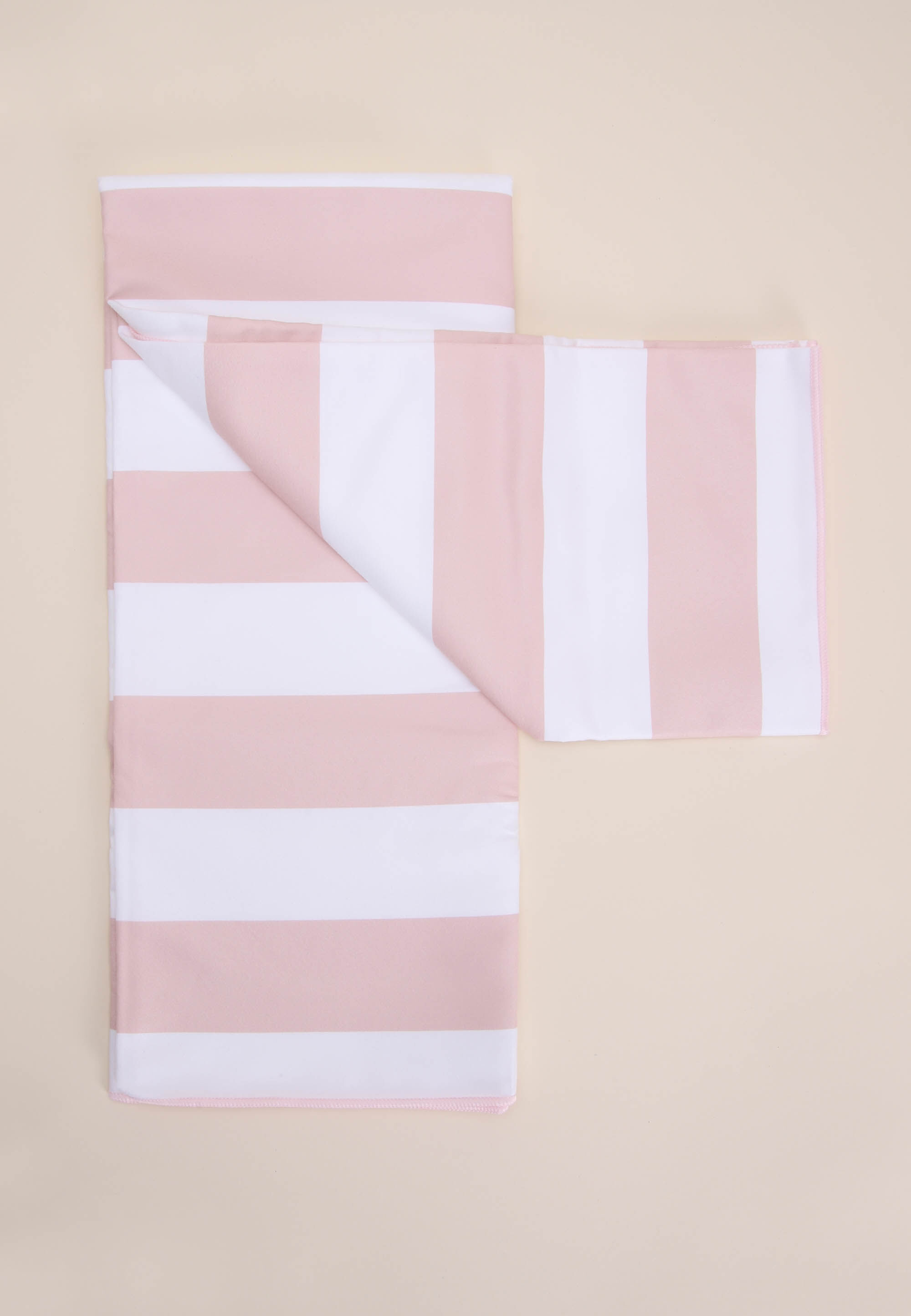 Womens Pink Stripe Packable Travel Towel