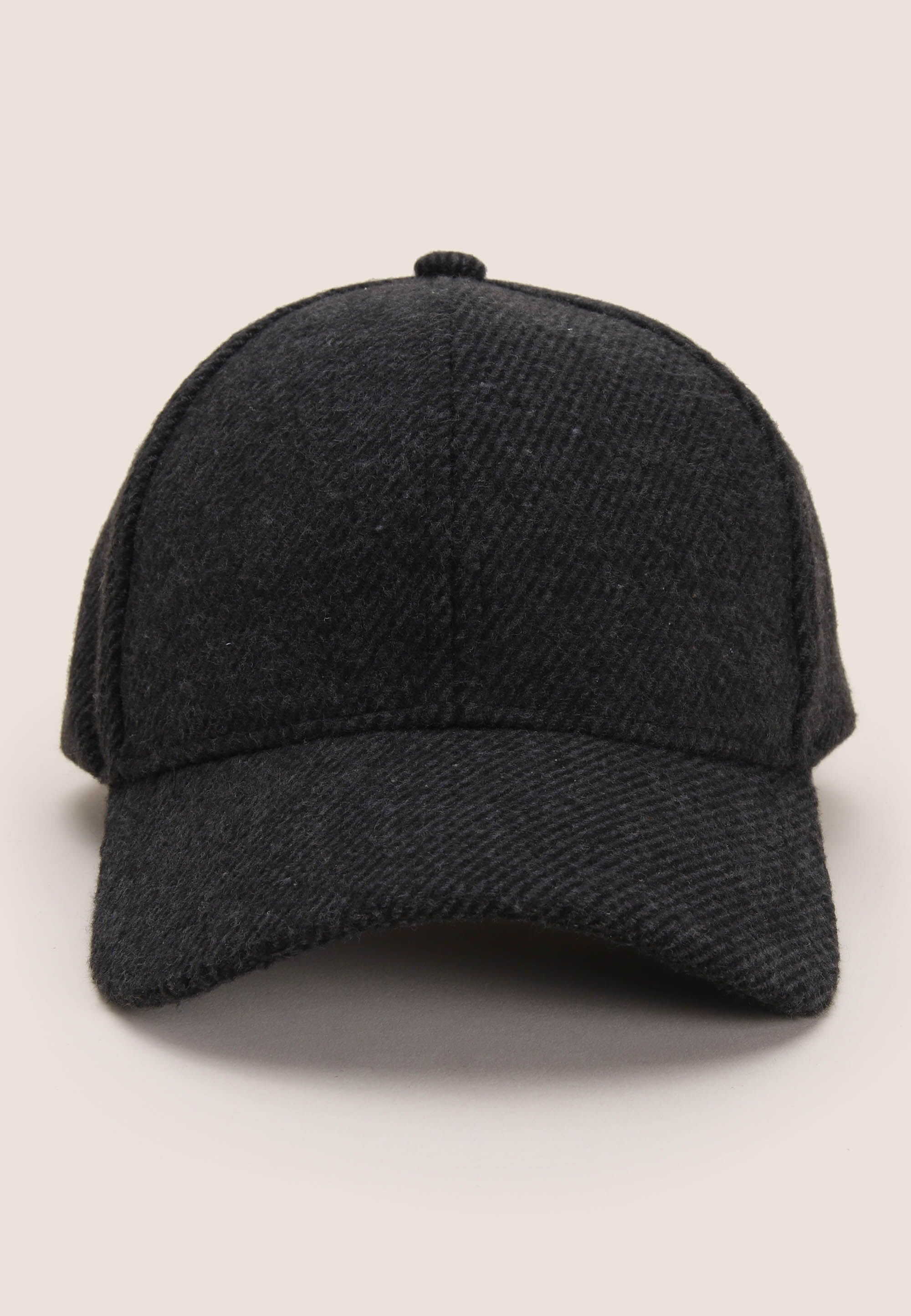 Mens Grey Plain Herringbone Cap