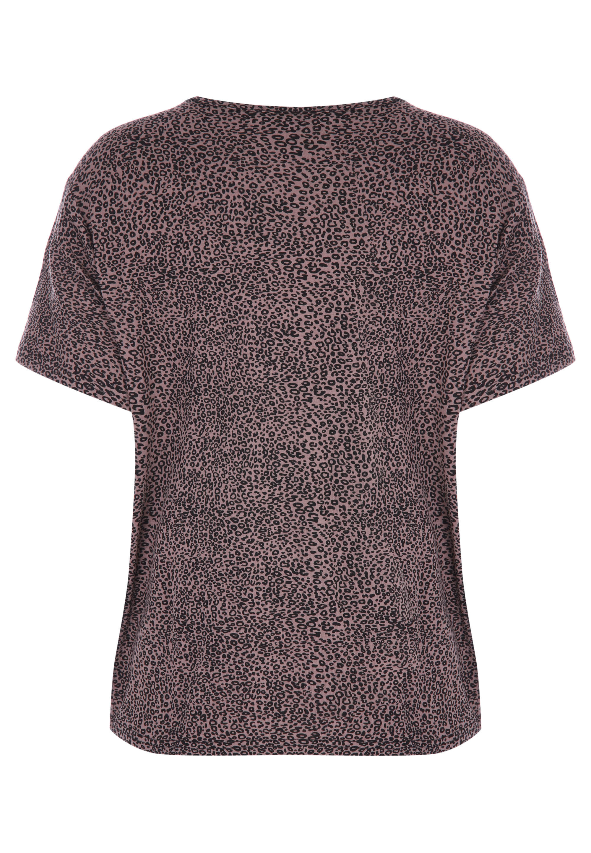 Womens Brown Leopard Print Front Twist Top
