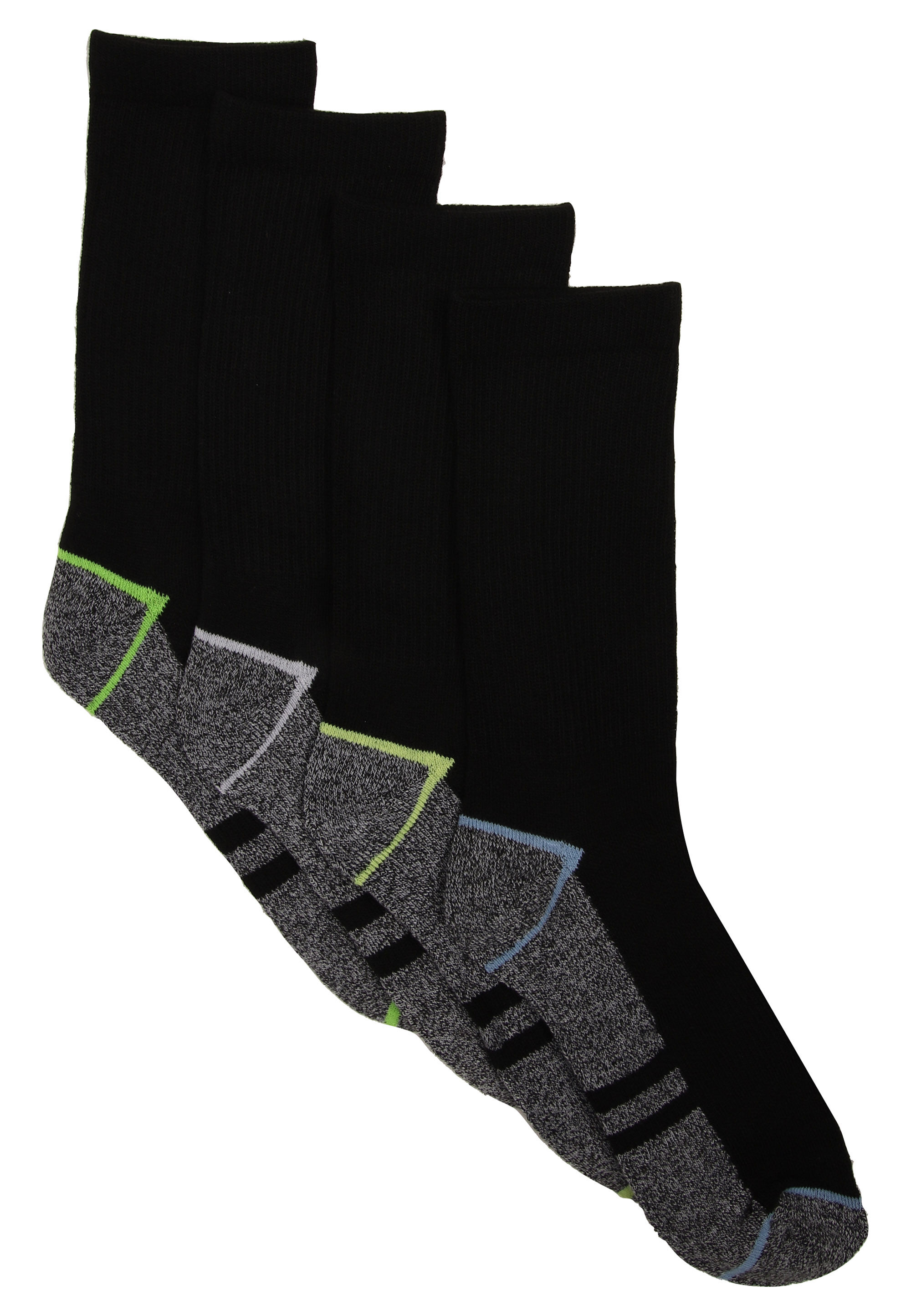 Mens 5pk Black & Grey Sport Socks