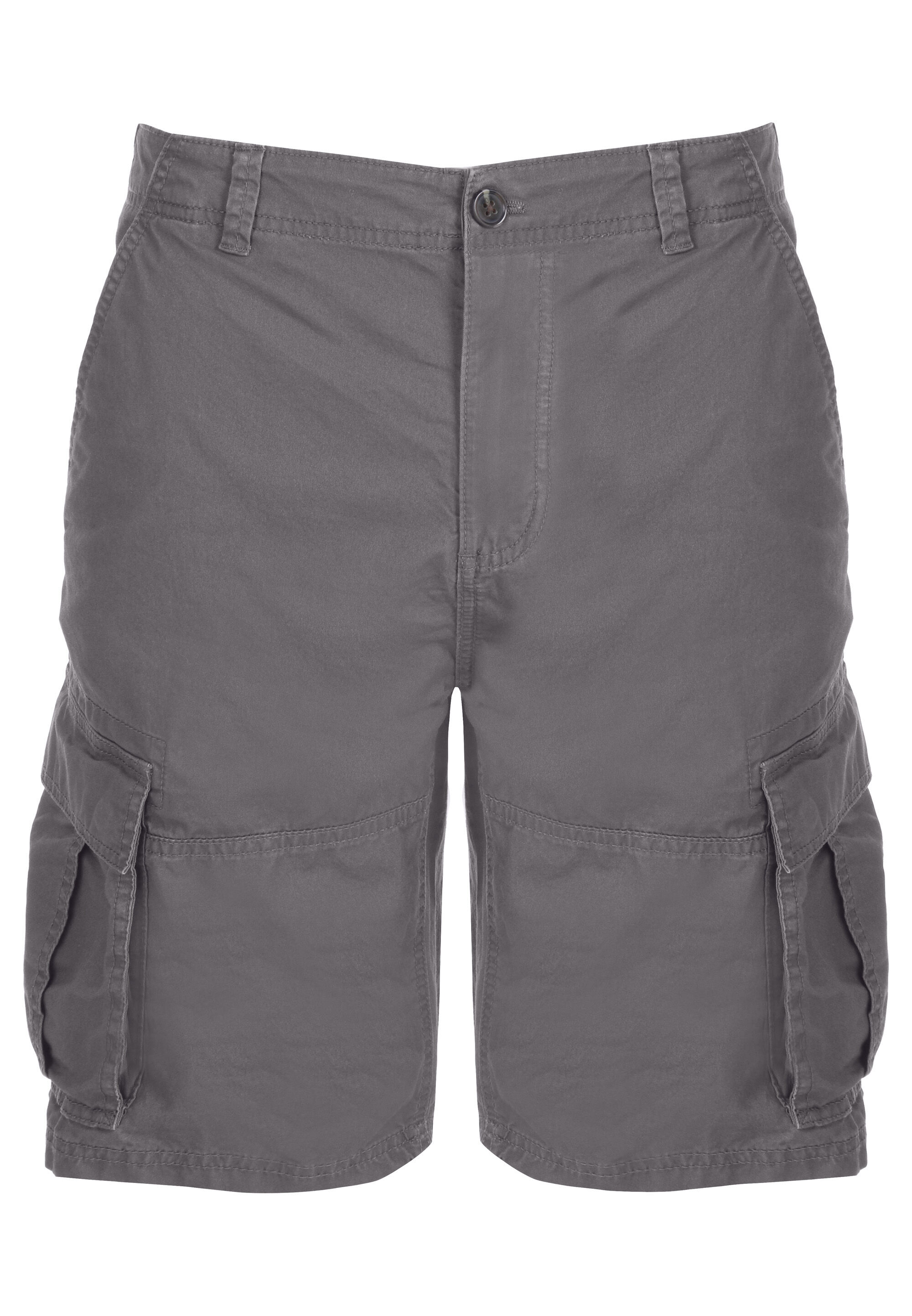 Mens Charcoal Plain Cargo Shorts