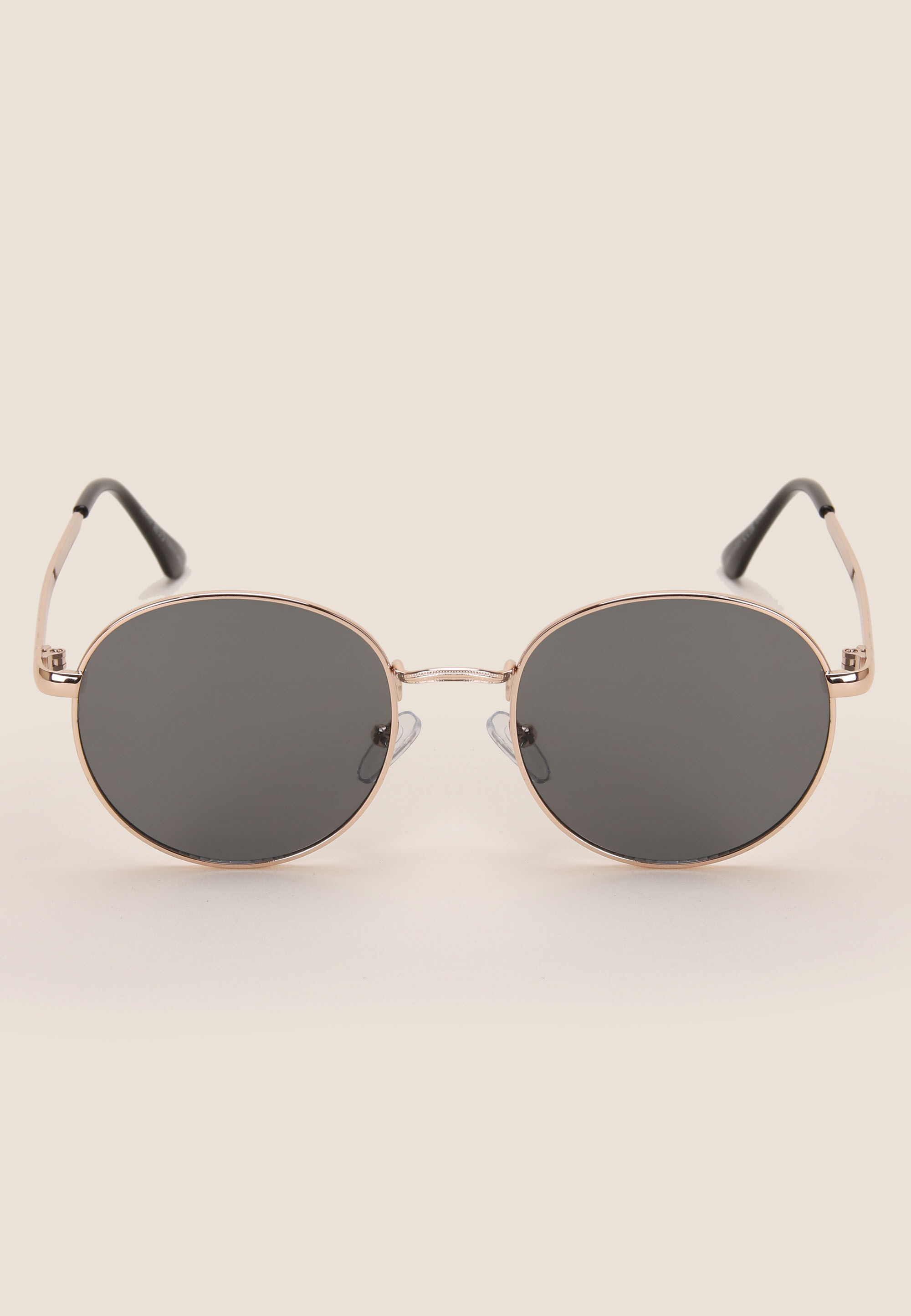 Girls Gold Metal Round Sunglasses