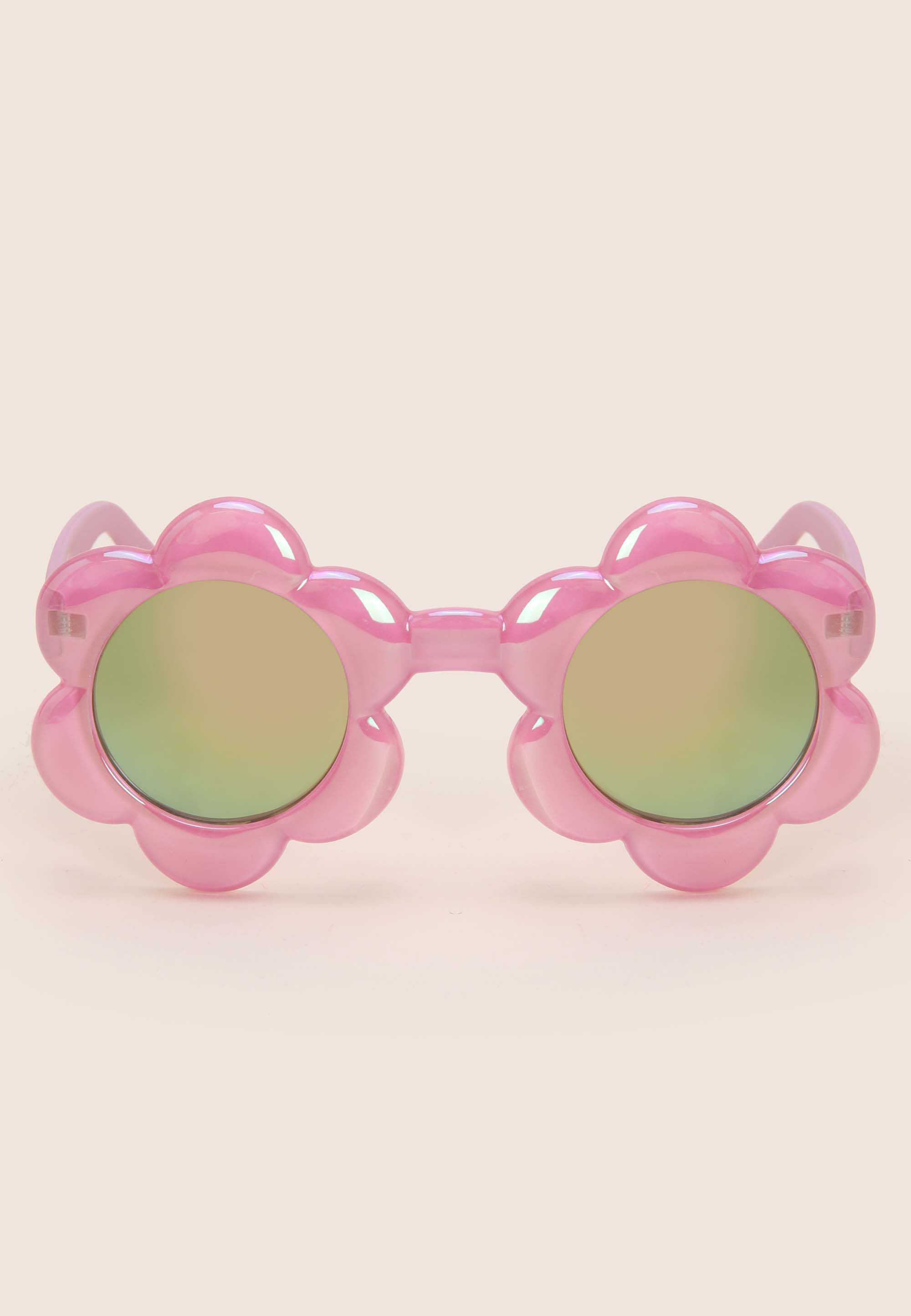 Girls Pink Flower Frame Sunglasses
