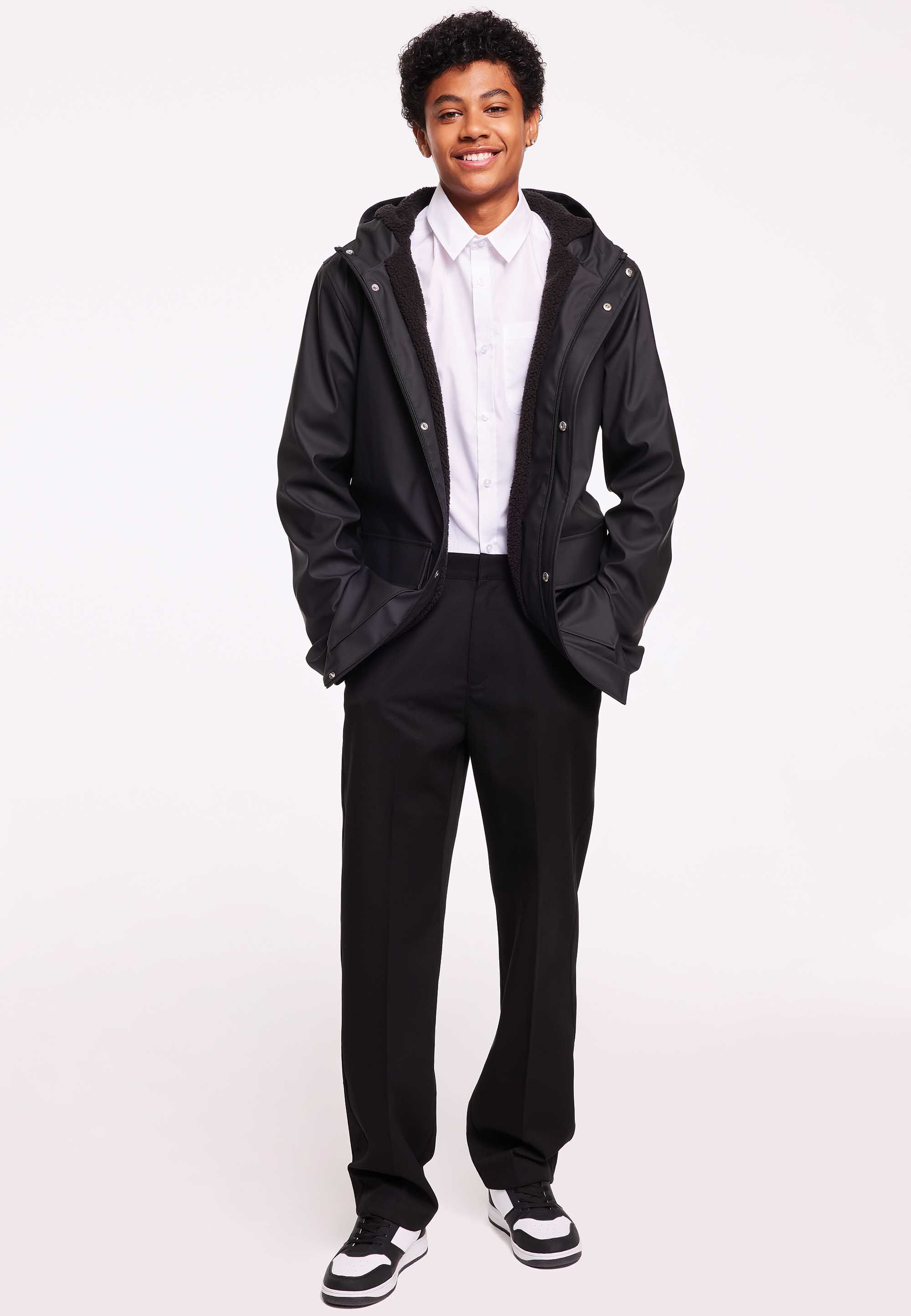 Older Boys Black Regular Fit School Trousers