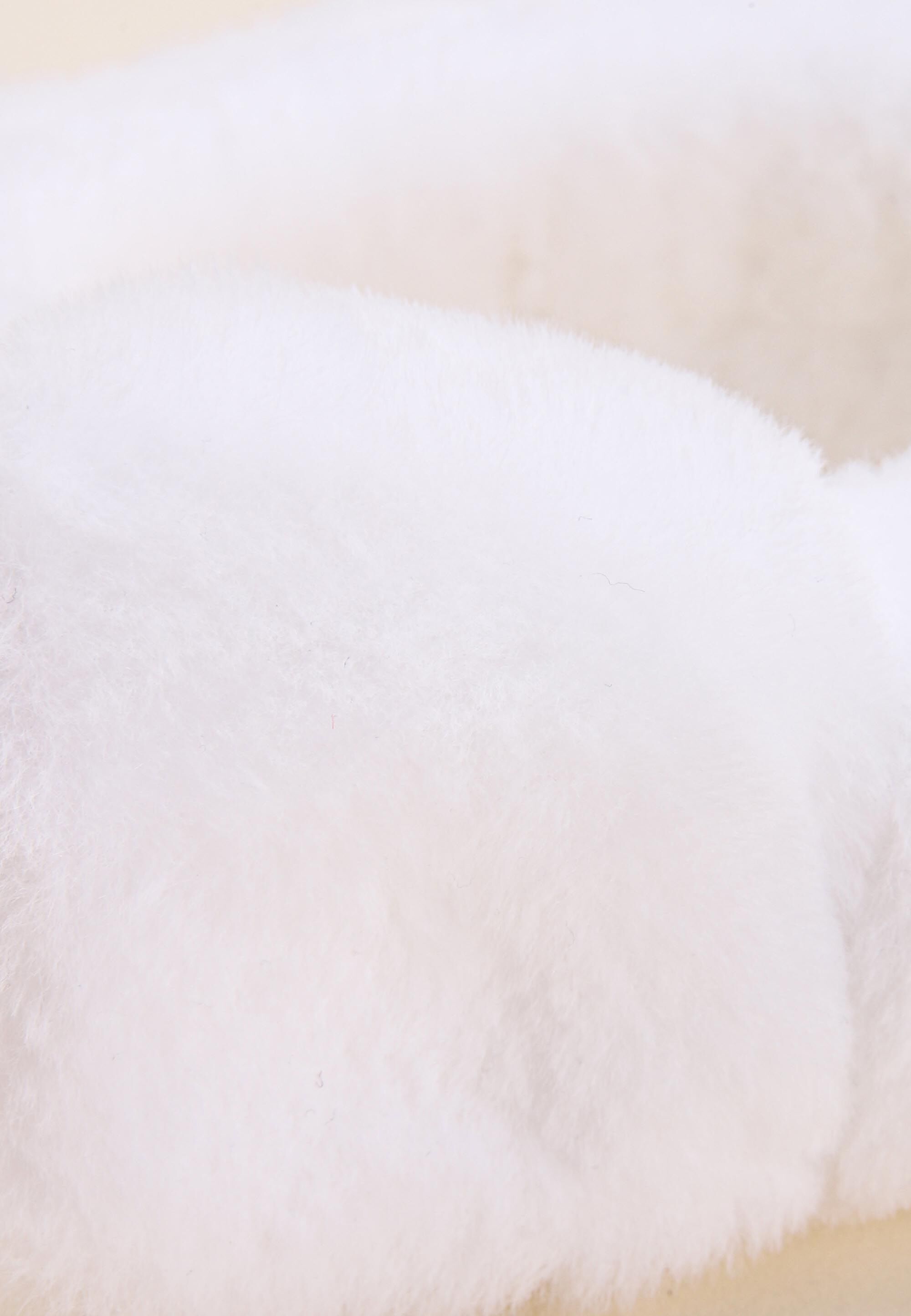 Womens White Soft Stretchy Fluffy Bow Headband