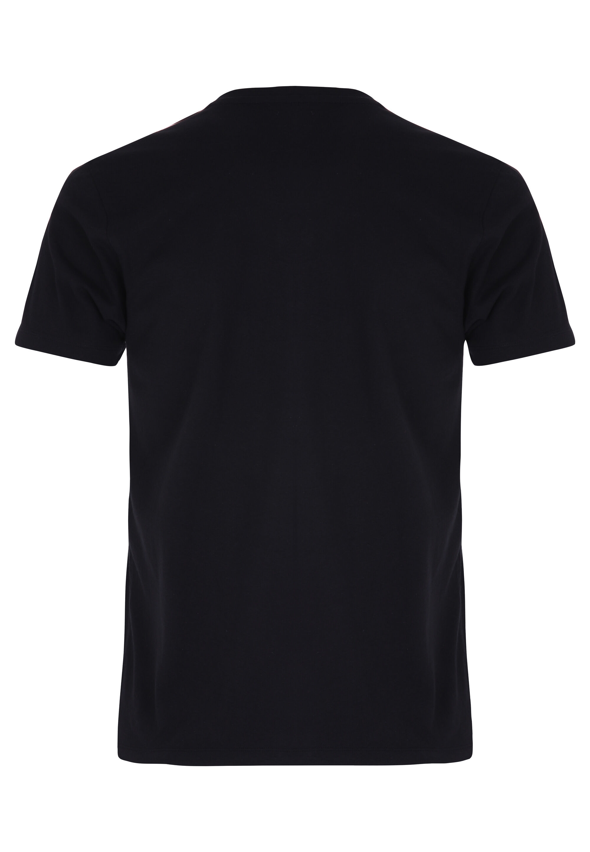 Mens Black Reindeer Novelty Christmas T-Shirt