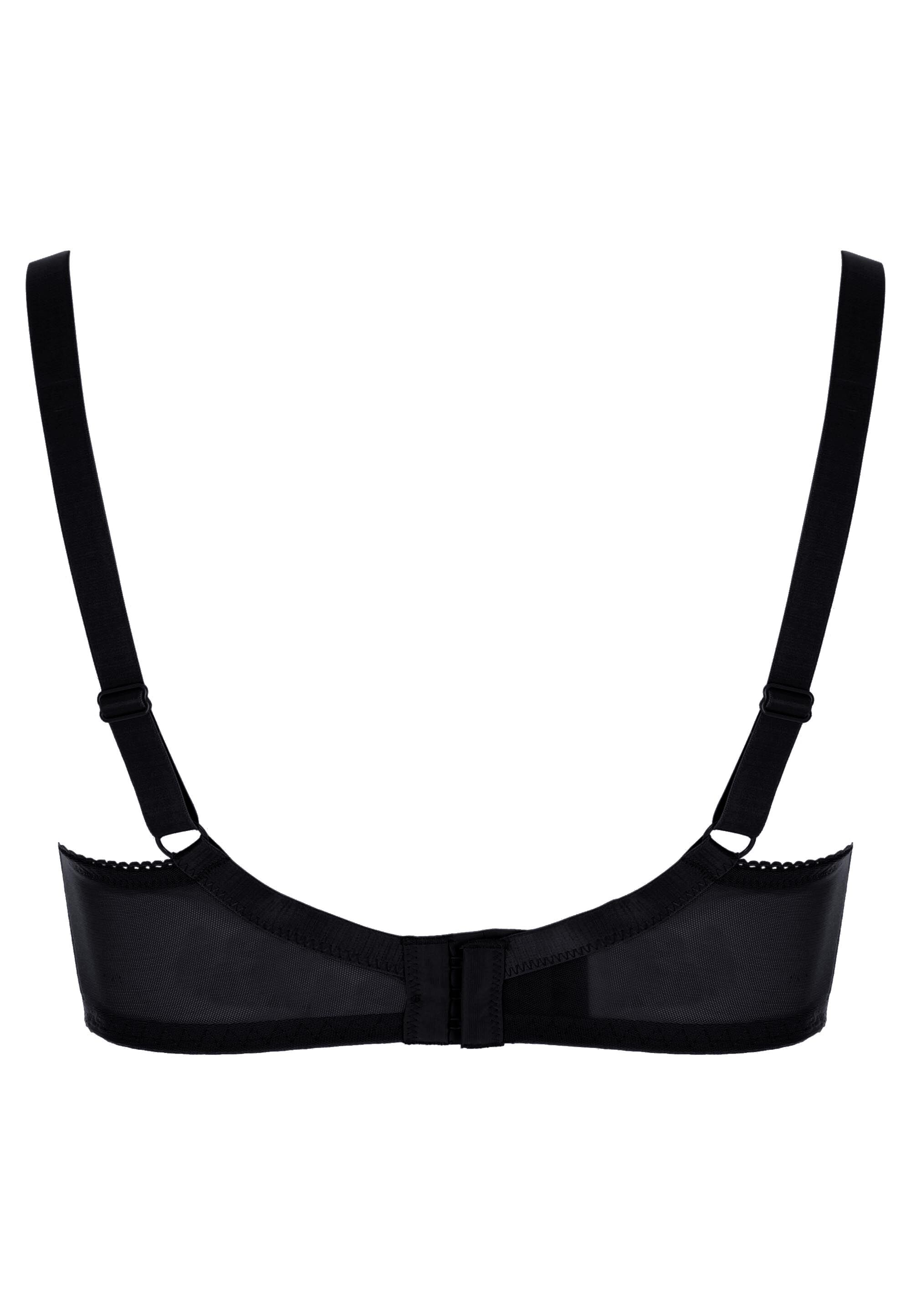 Dorina Womens DD+ Black Lightly Padded Demi Muriel Bra