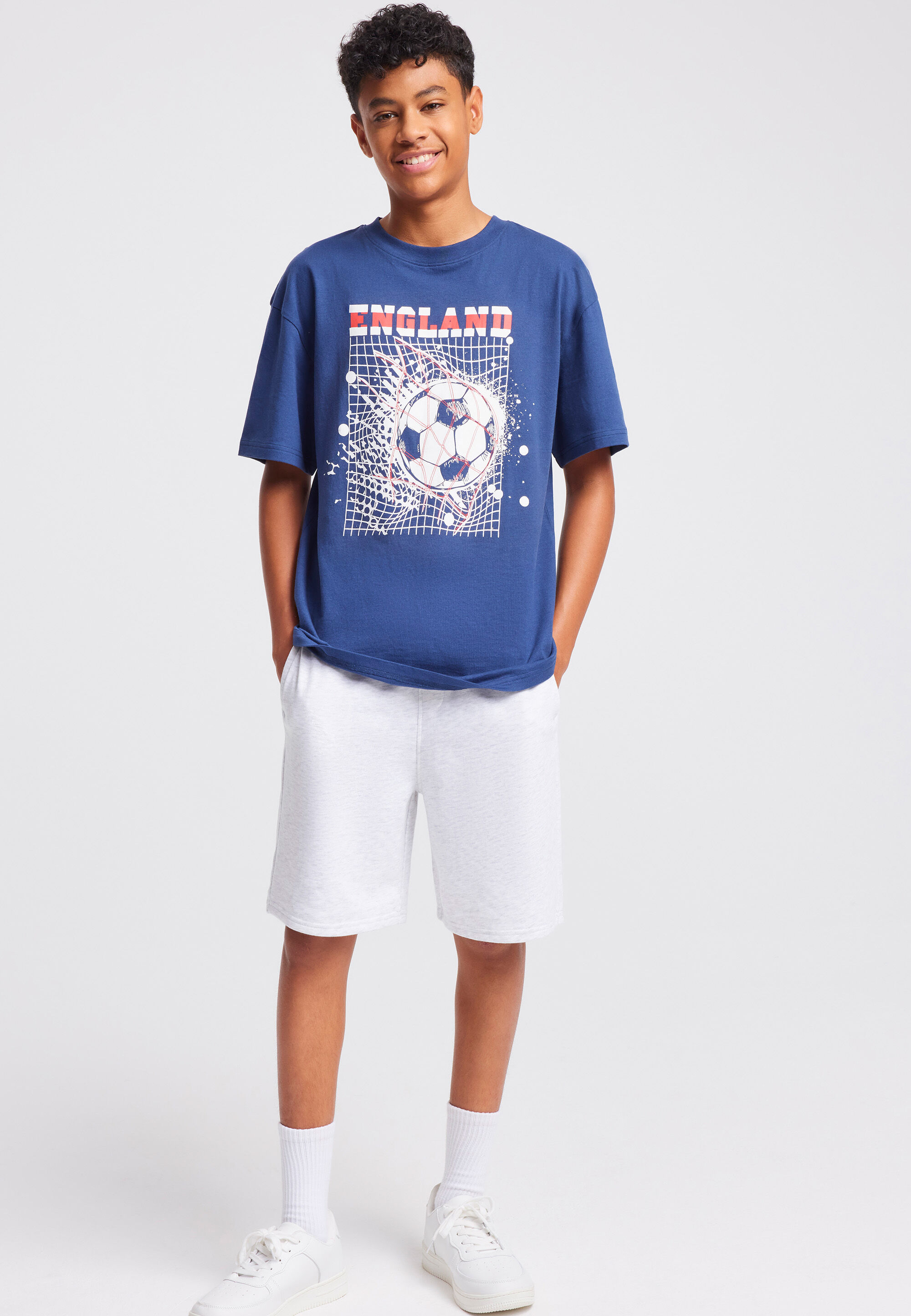 Older Boy Grey Marl Cargo Shorts