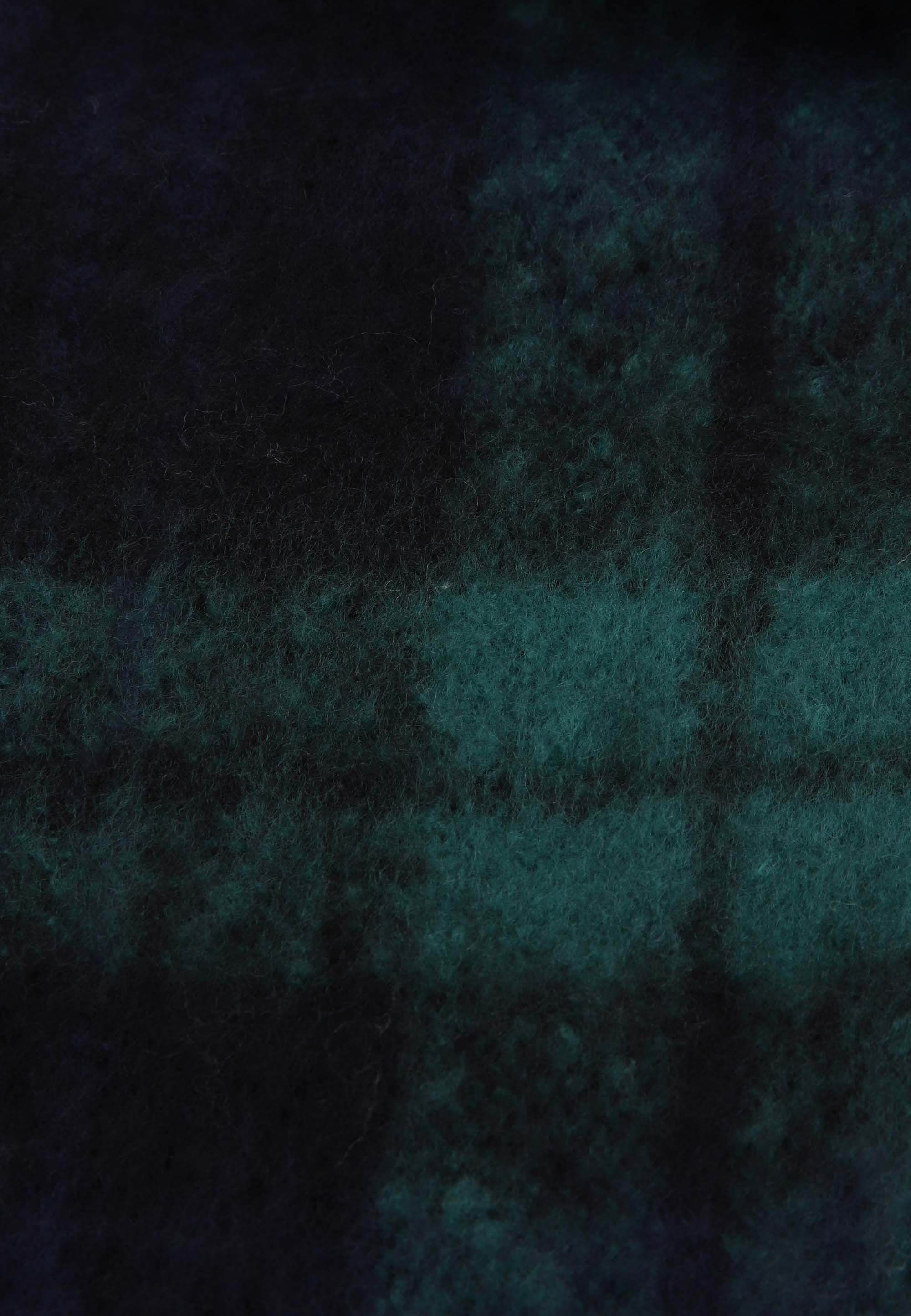 Womens Green Check Heavy Weight Scarf