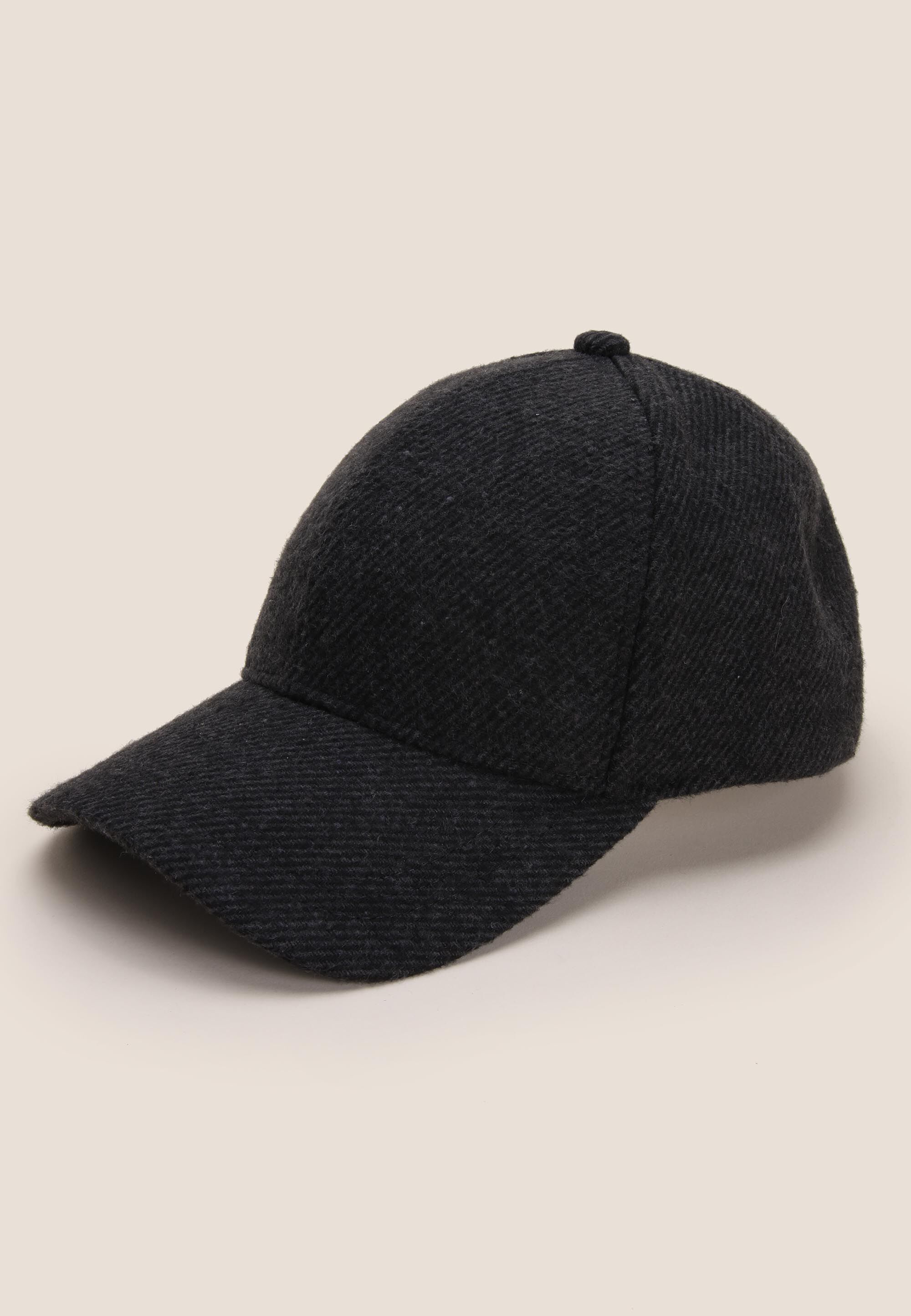 Mens Grey Plain Herringbone Cap