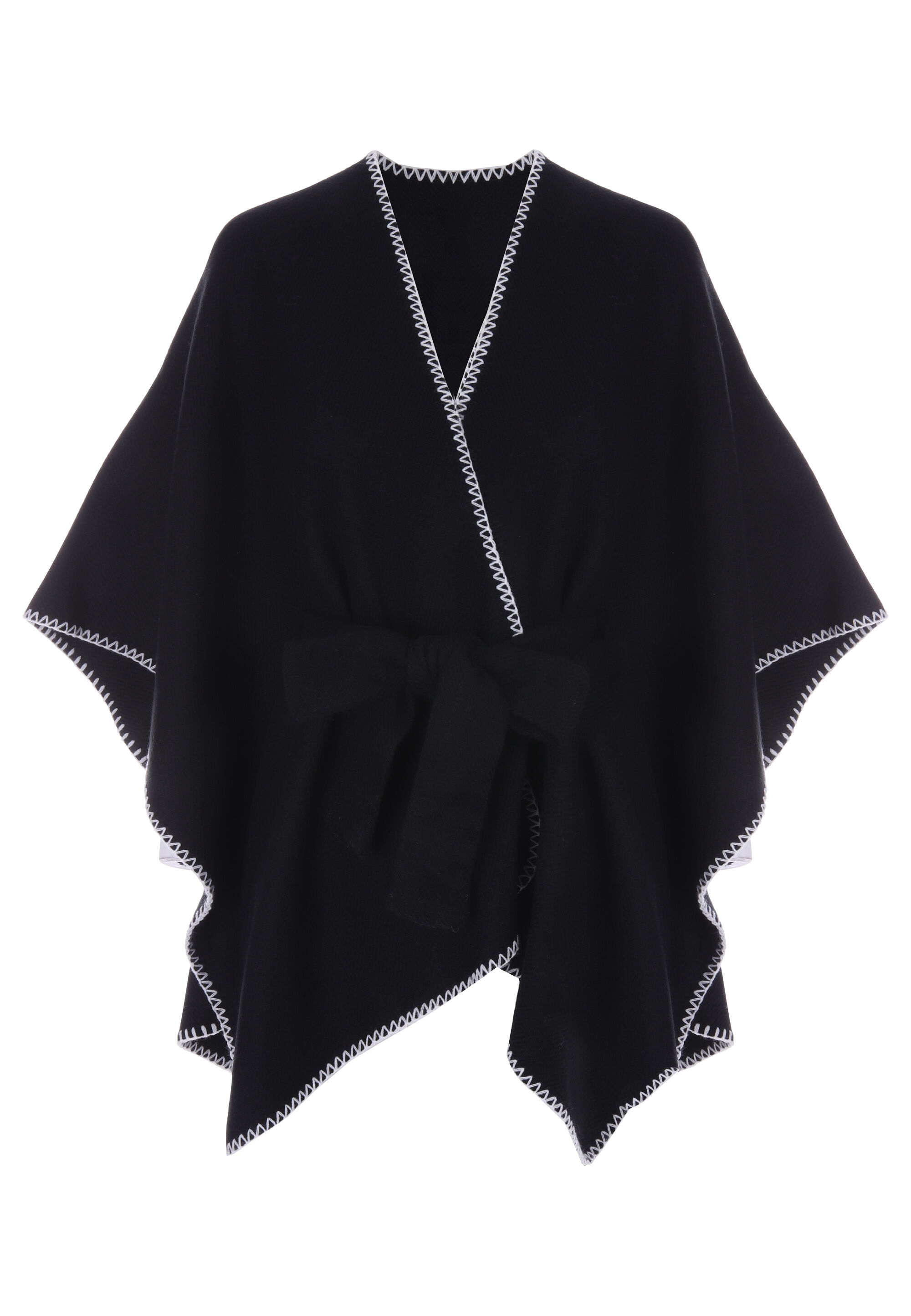 Womens Black Belted Wrap
