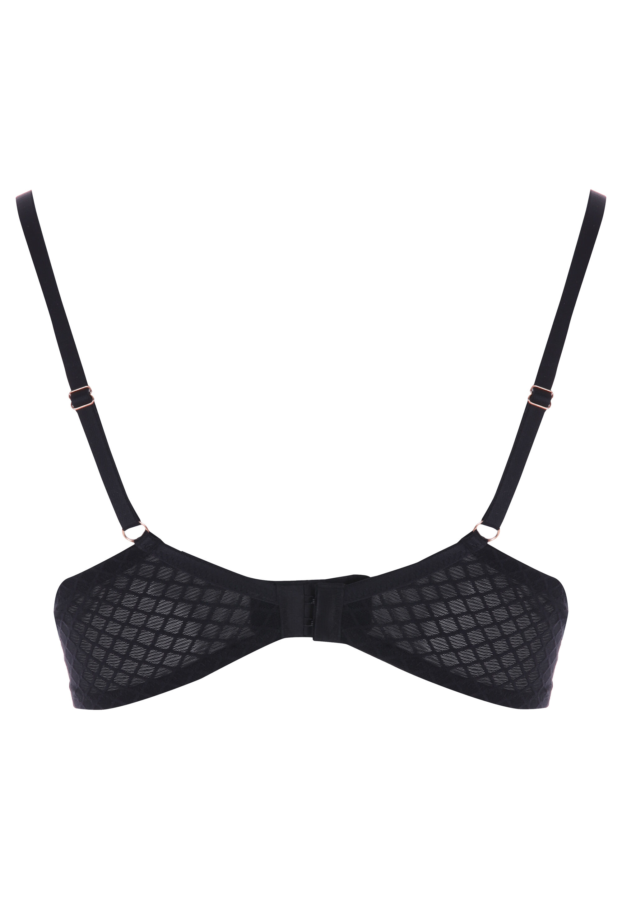Womens Black Check Naomi Non-Padded Bra (B-DD)