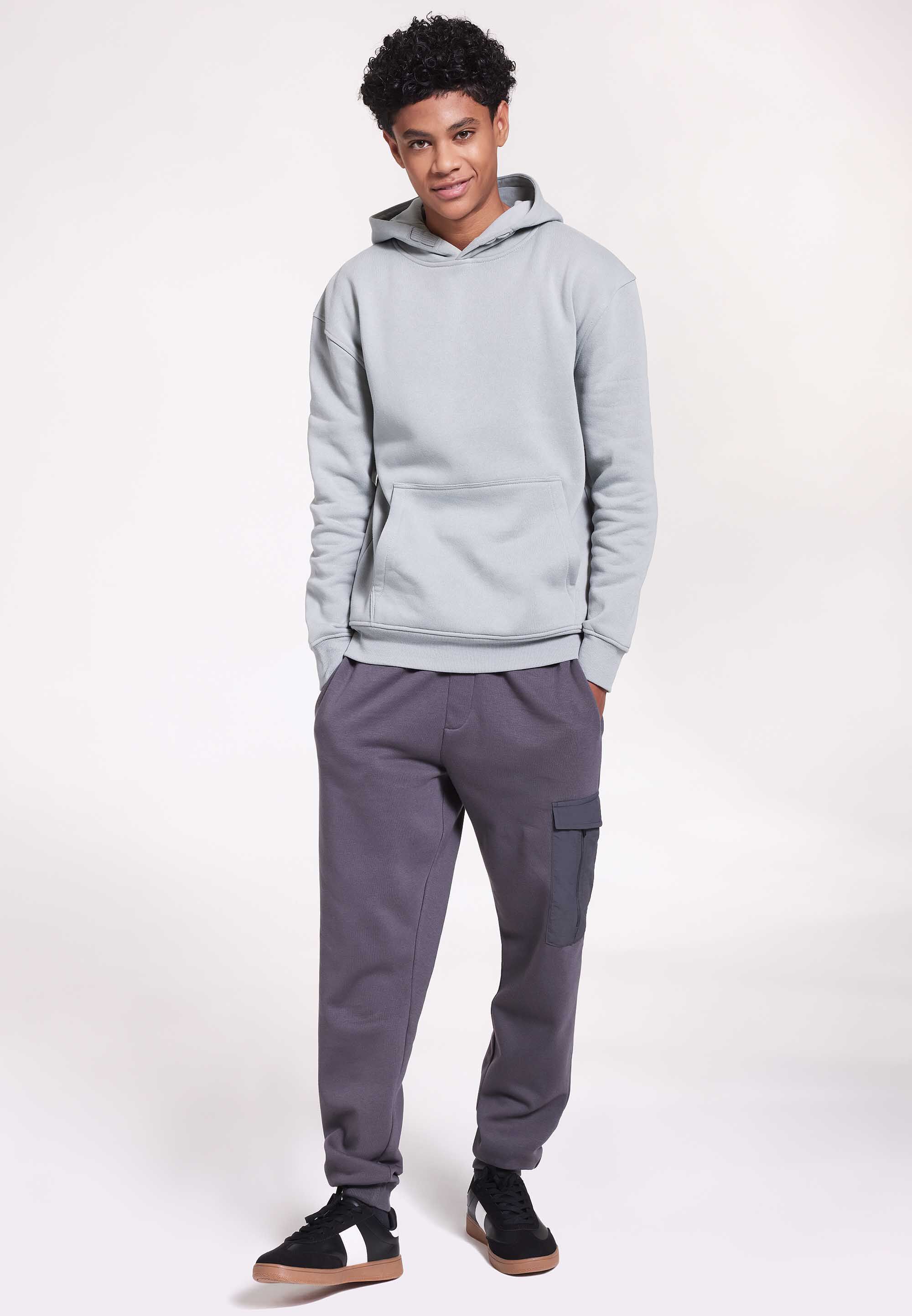 Older Boys Khaki Plain Casual Hoody