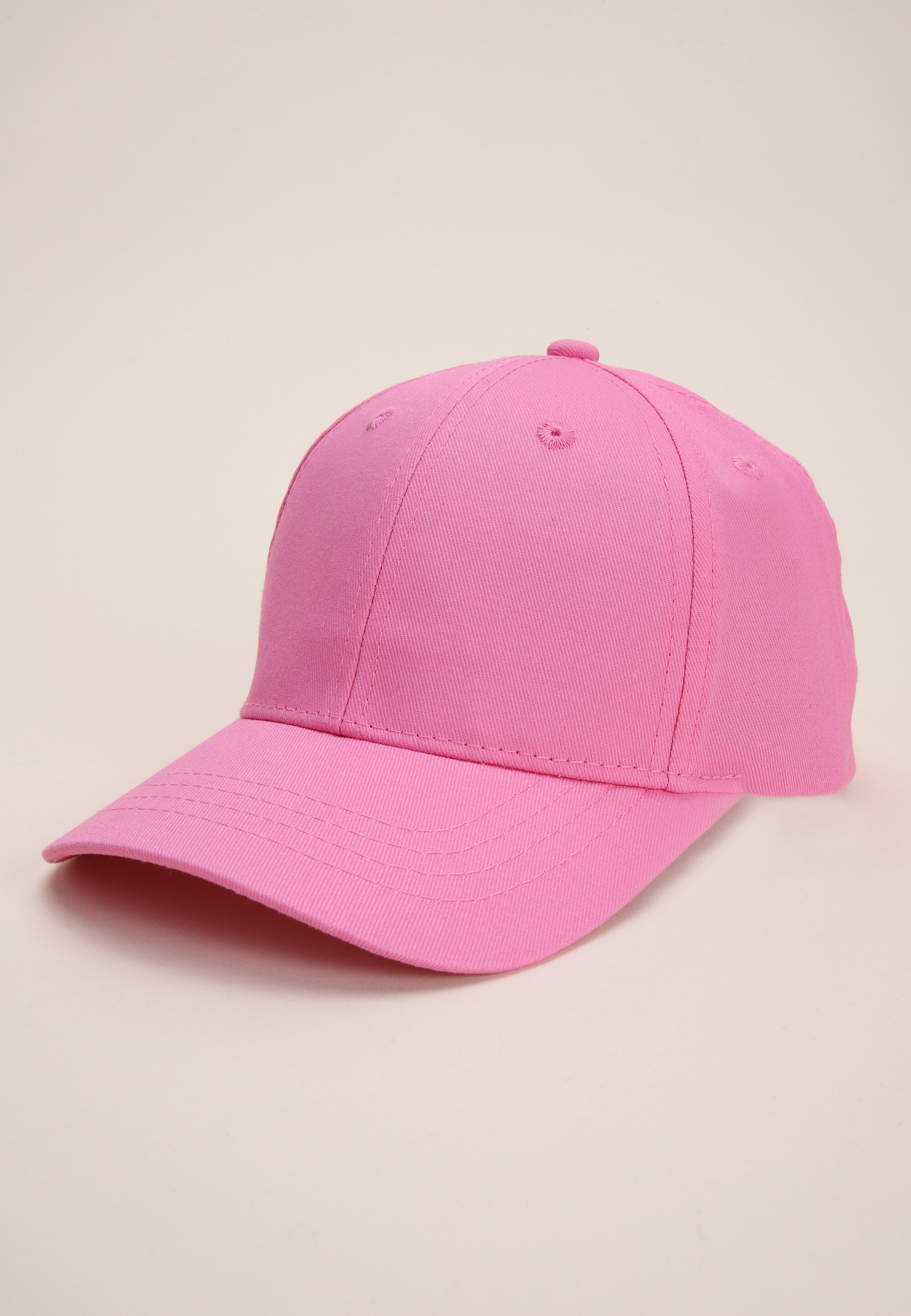 Younger Girls Pink Plain Baseball Cap