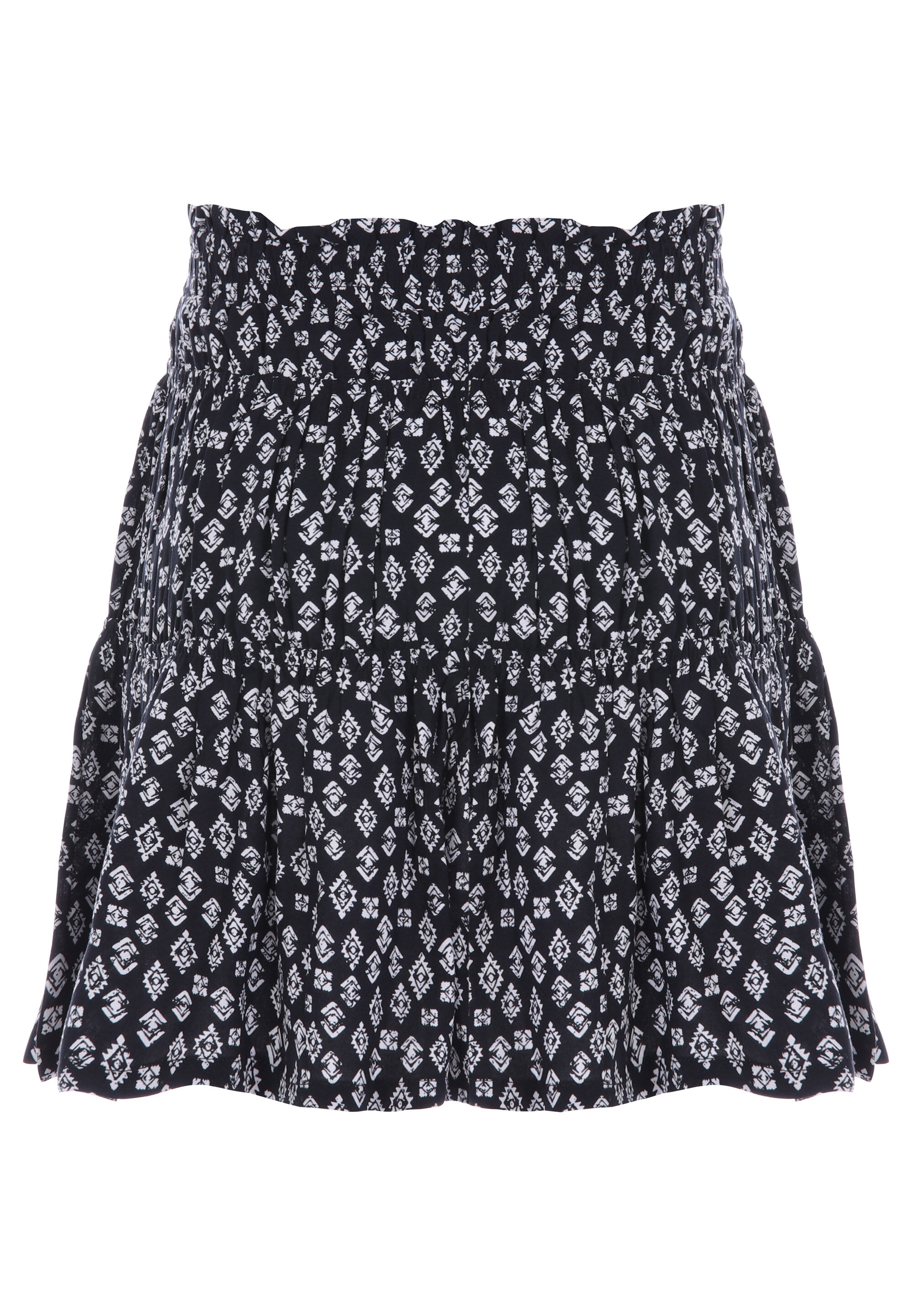 Older Girls Black Aztec Ra Ra Skirt