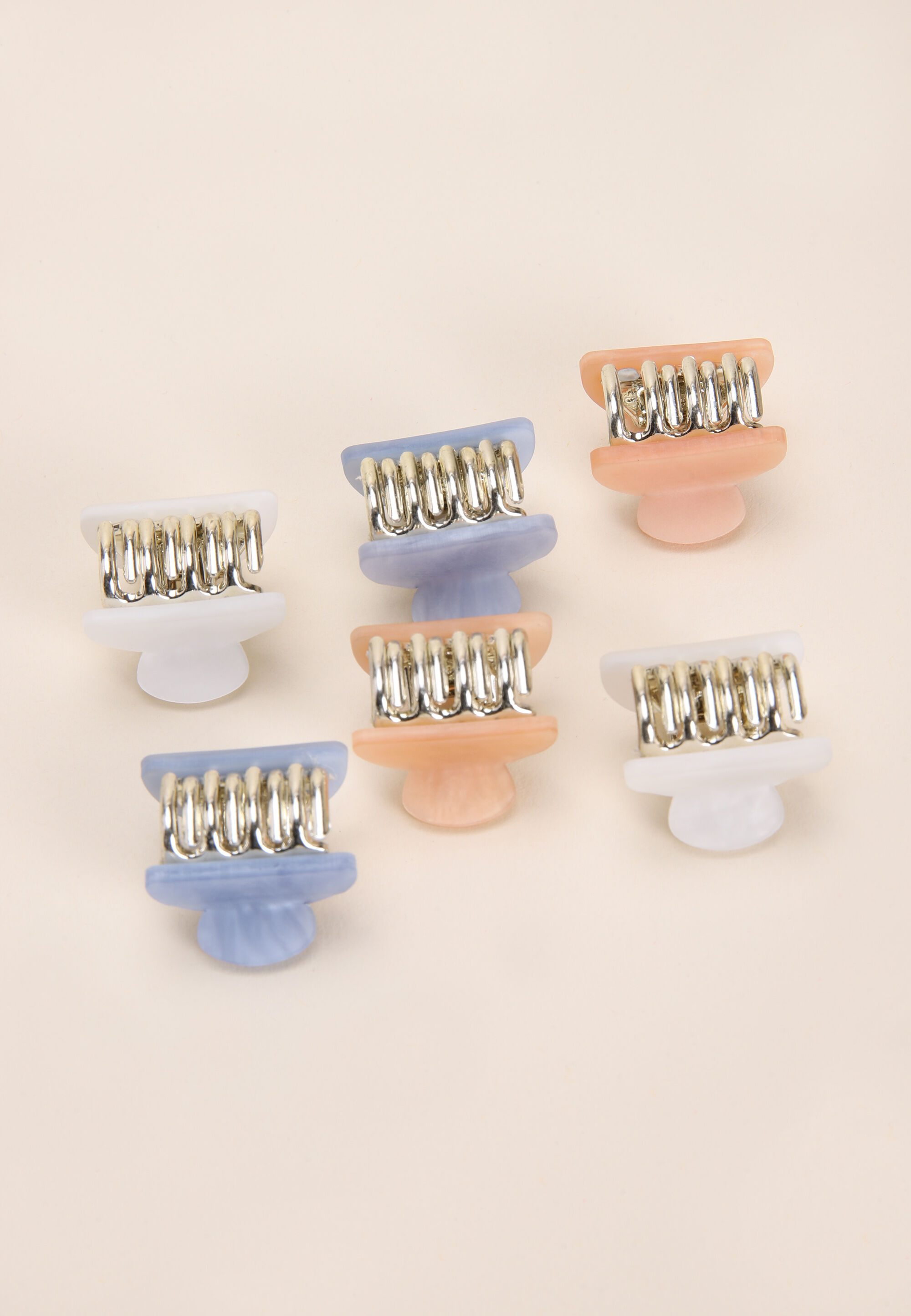 Womens 6pk Assorted Mini Claw Clips