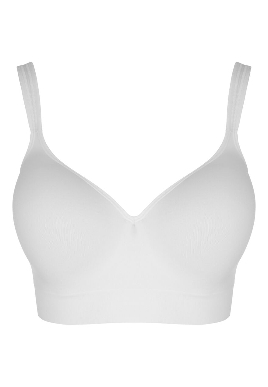 Womens White DD+ Non Wired Bra