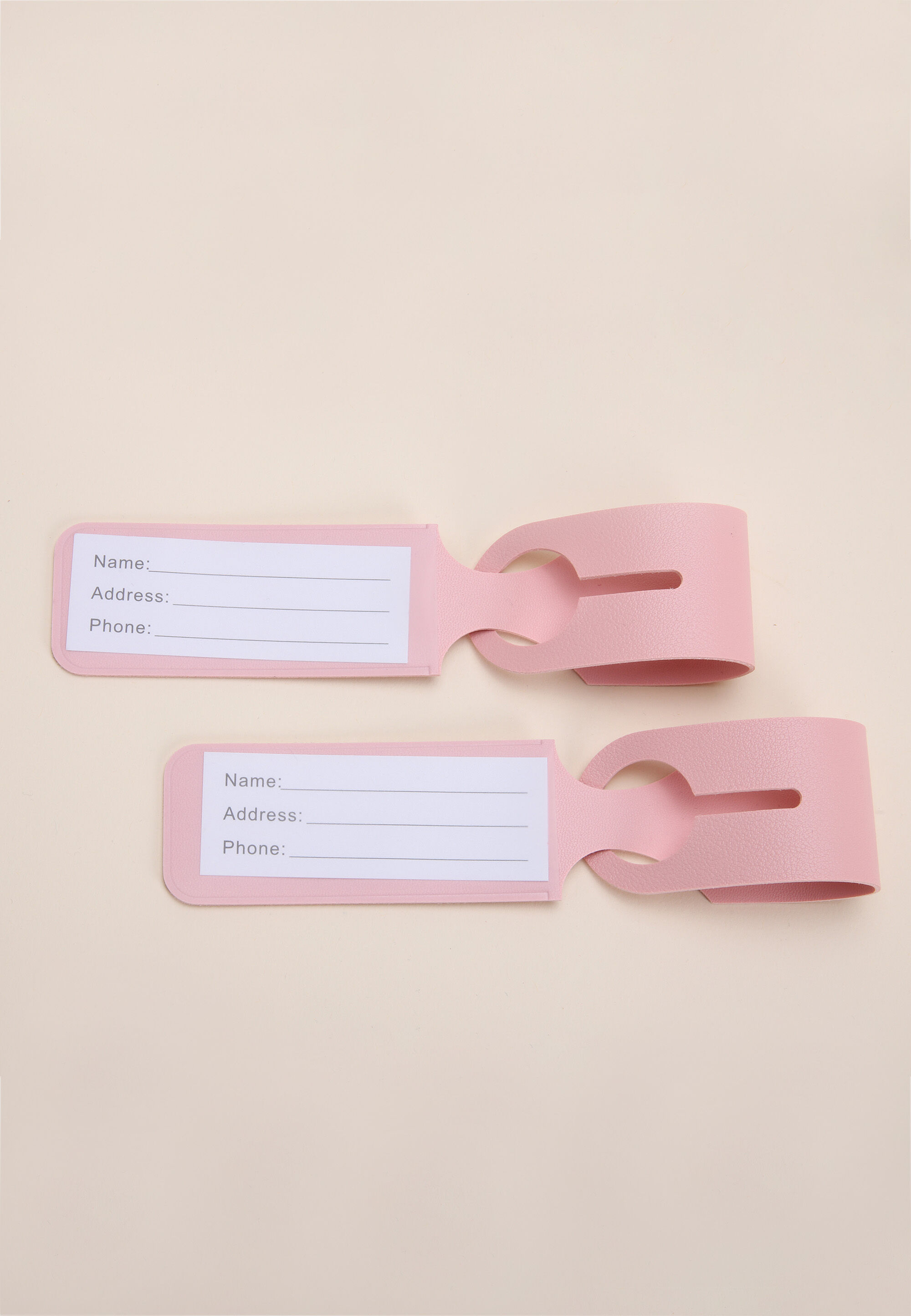 Womens 2pk Pink Travel Luggage Tags