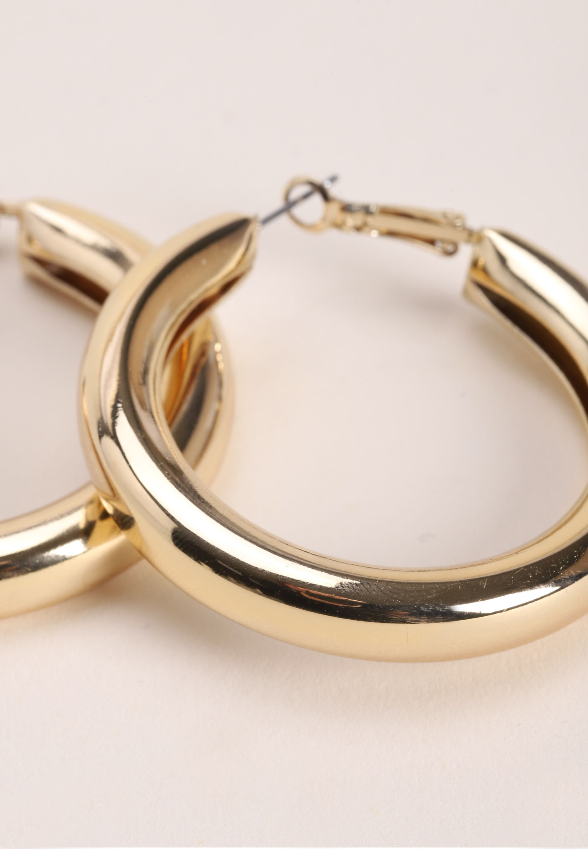 Womens Gold Large Chunky Hoop Earrings