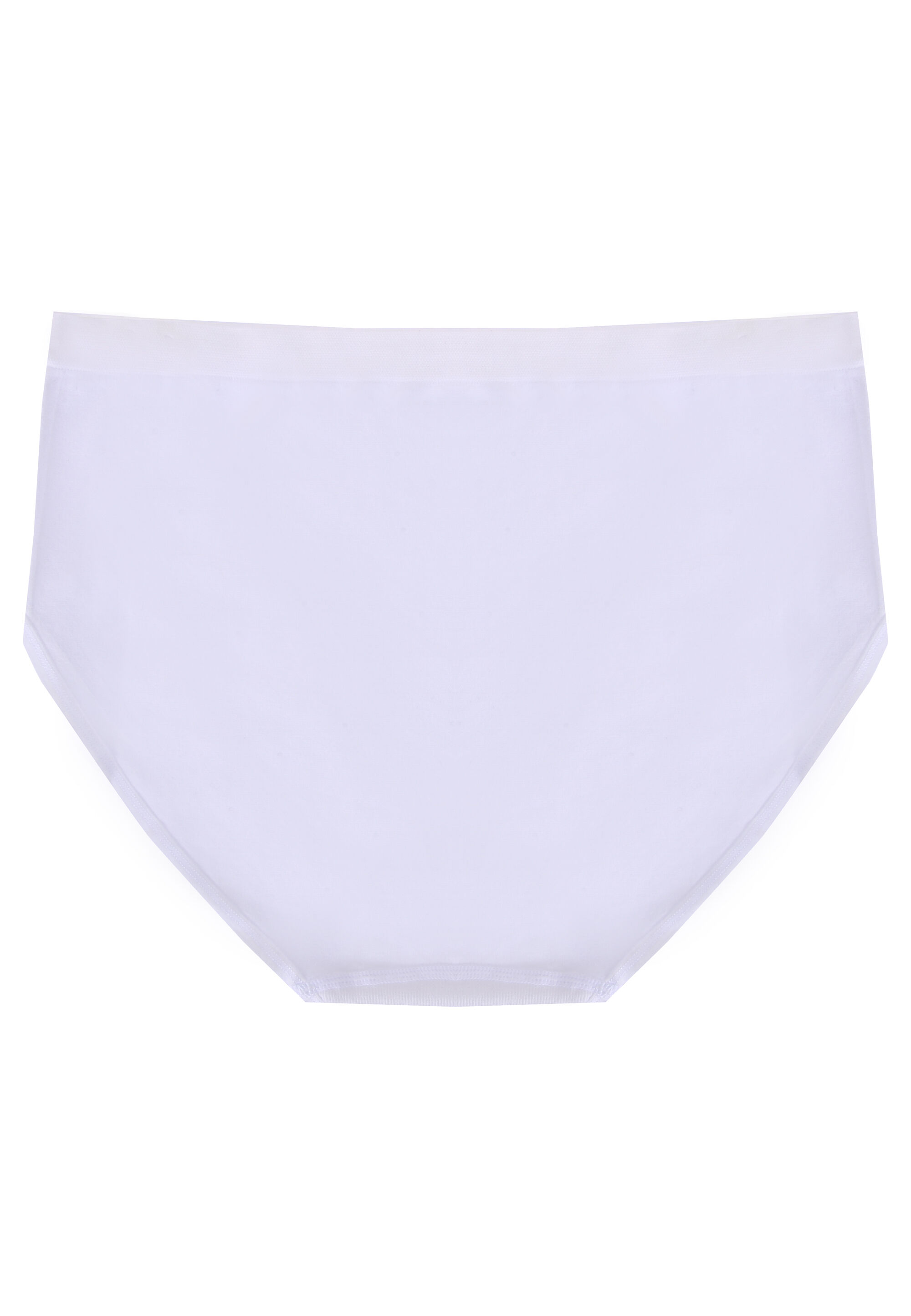 Womens White Seam Free High Leg Briefs