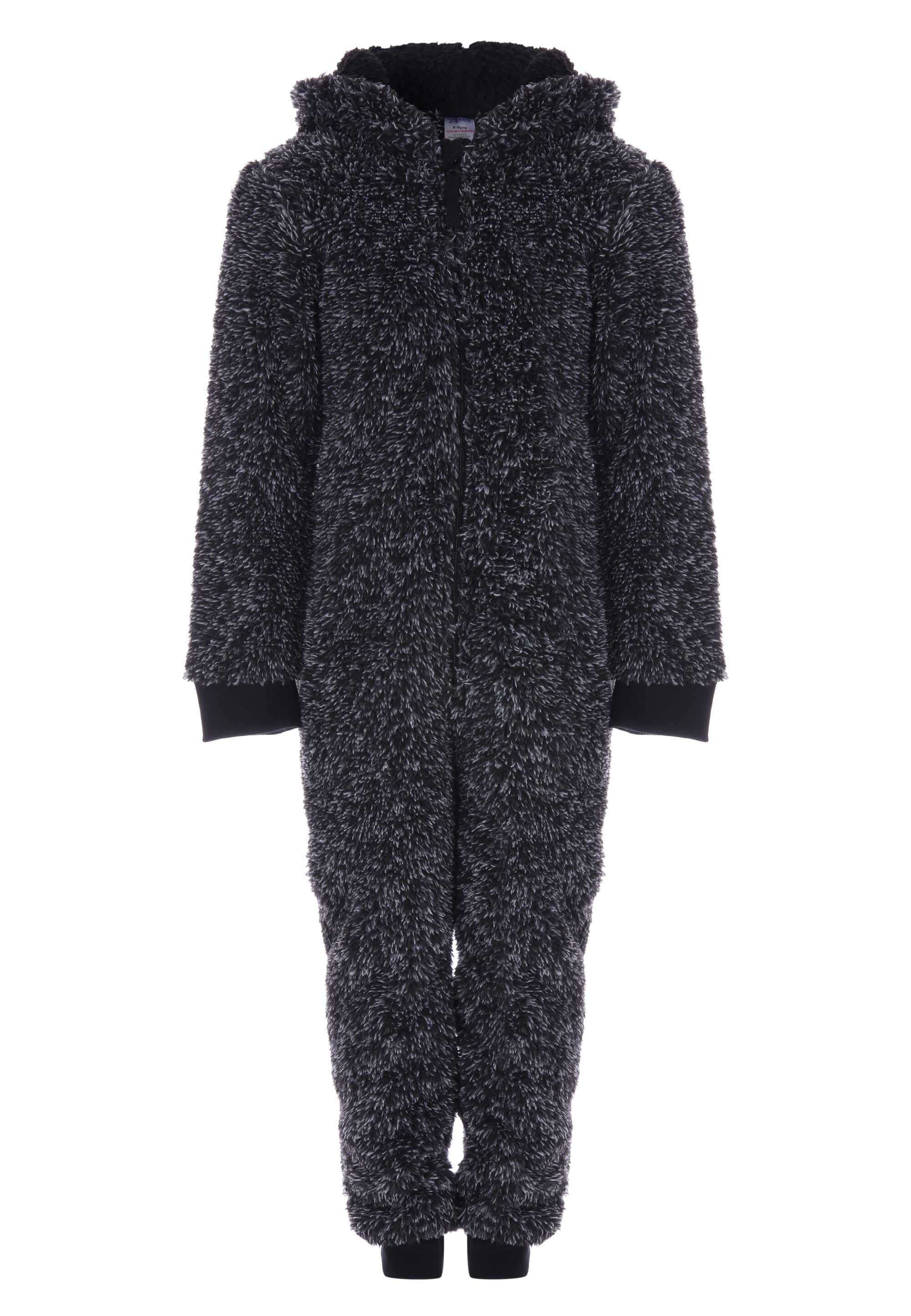 Older Boys Grey Sherpa Hooded Onesie