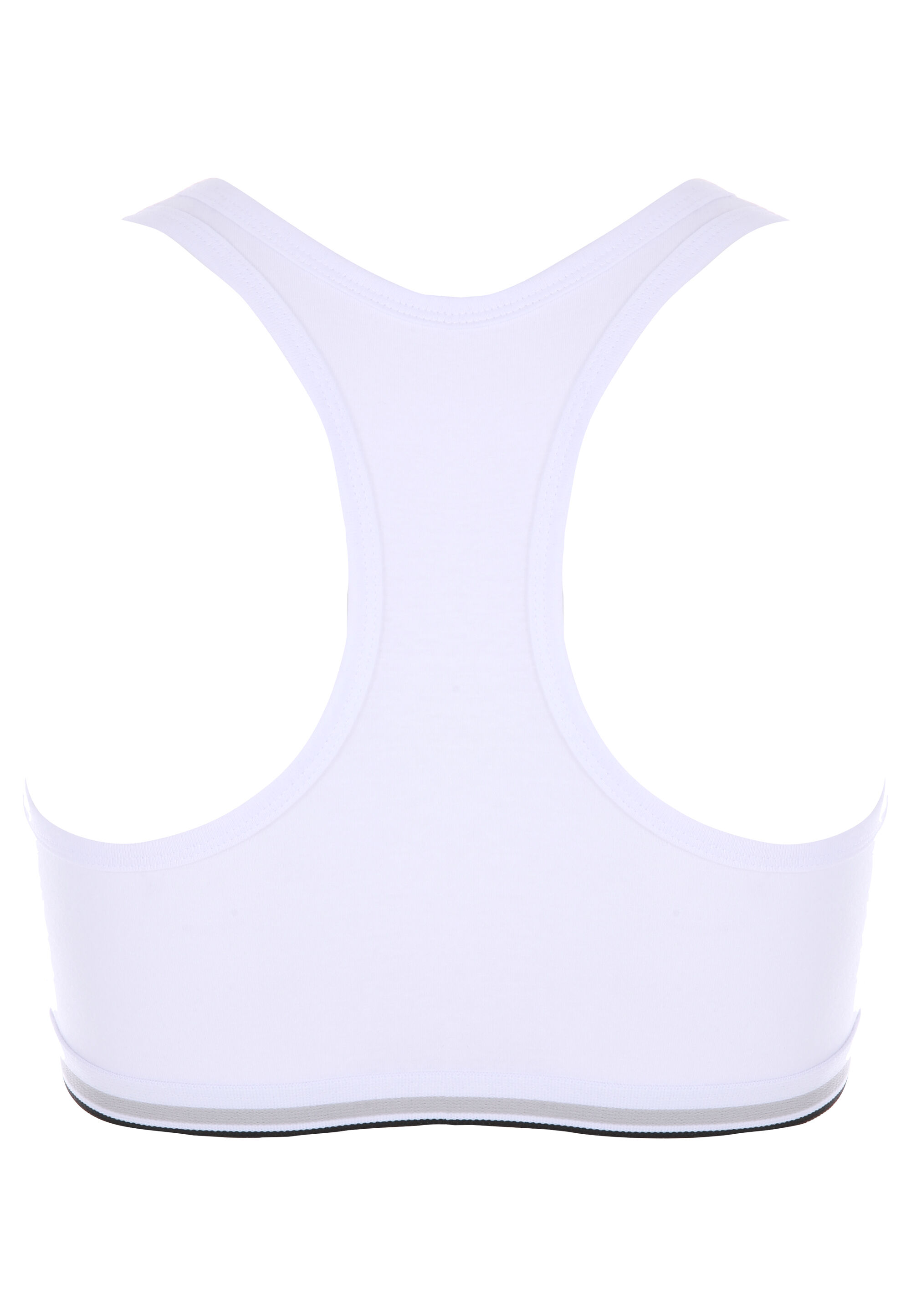 Older Girls White Stripe Cotton Crop Top