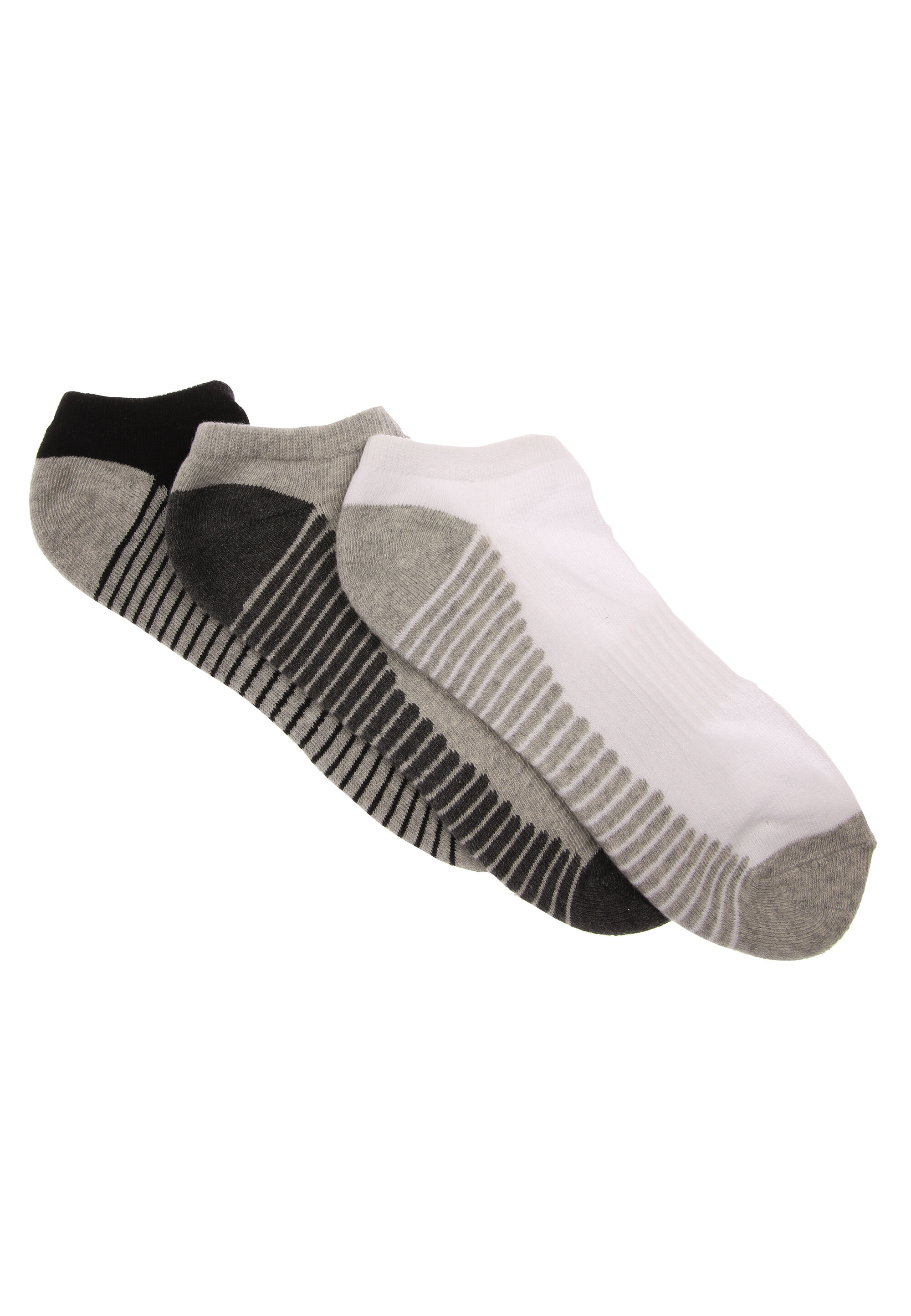 Mens 3pk Grey Cushioned Sole Trainer