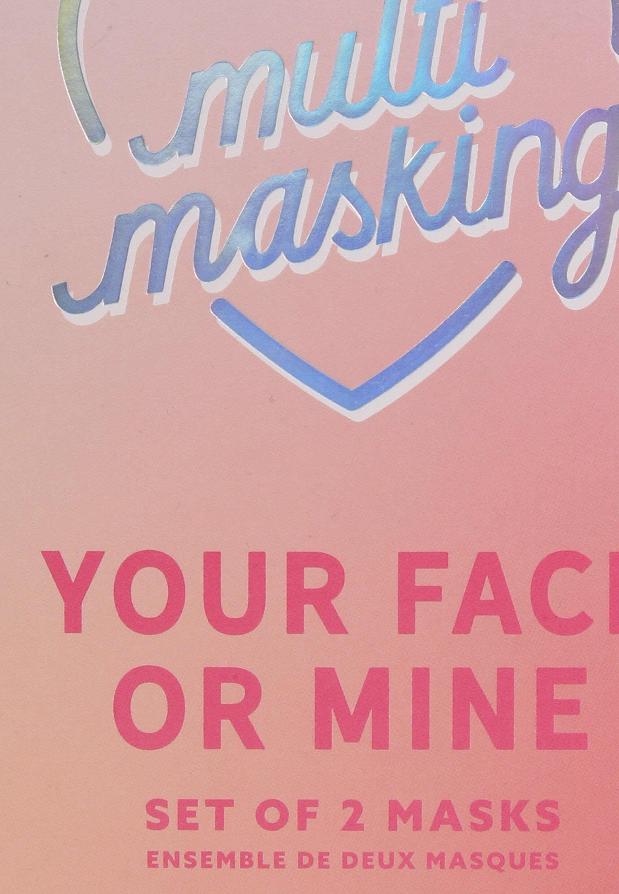 Womens 2pk Your Face or Mine Face Masks