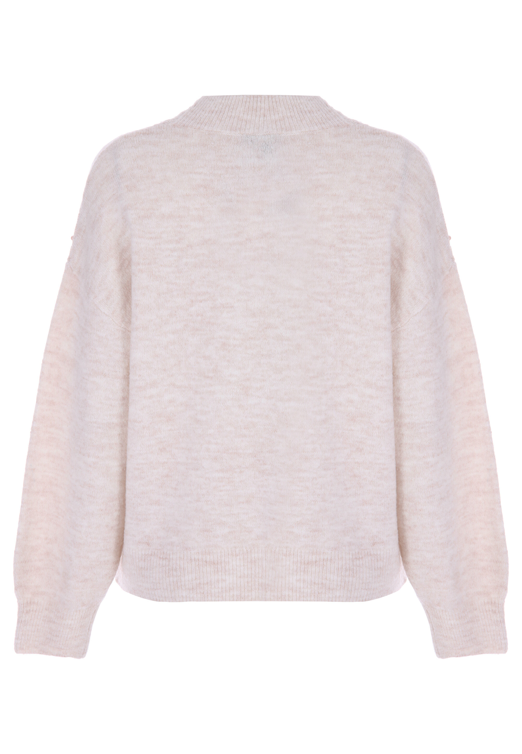 Womens Oatmeal Chevron Pearl Jumper